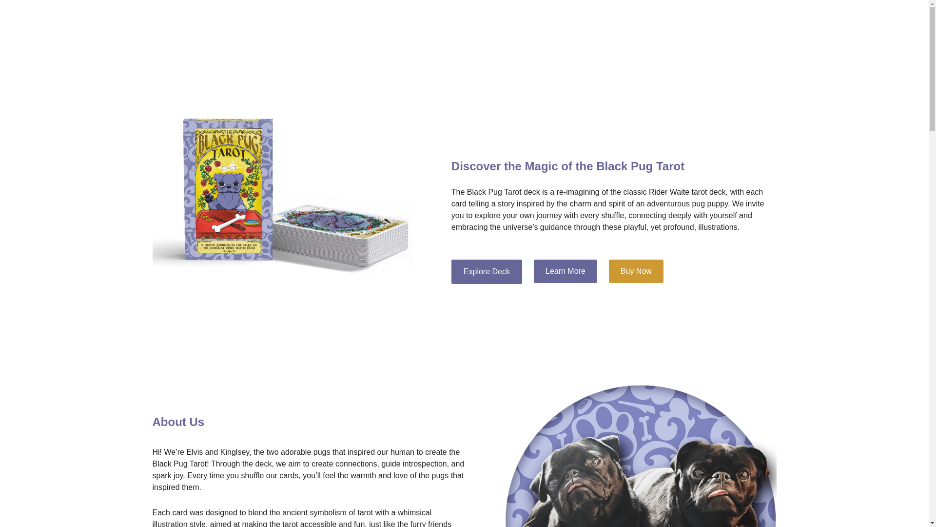 website screenshot of https://blackpugtarot.com/