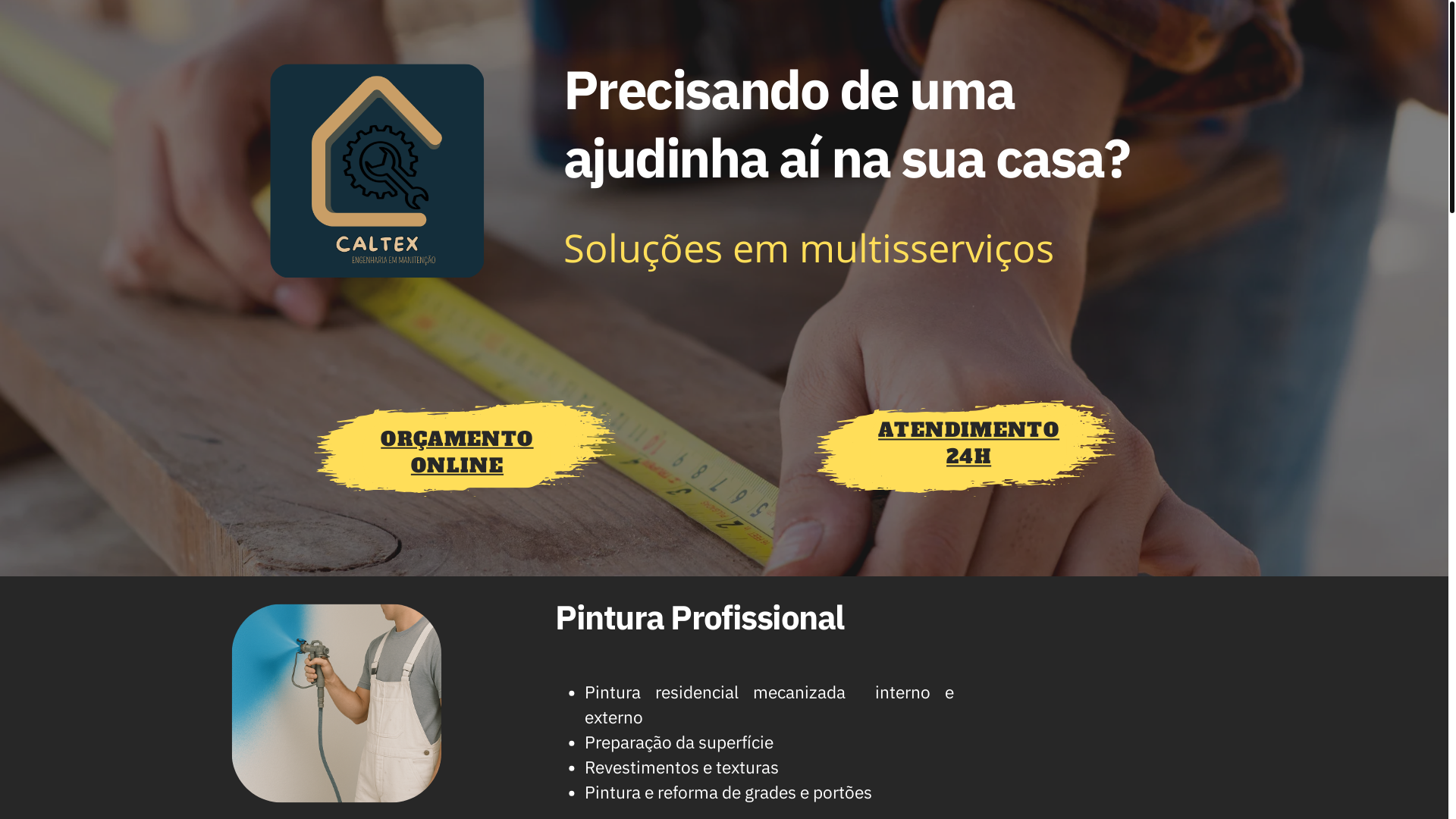 website screenshot of https://caltexengenharia.com/