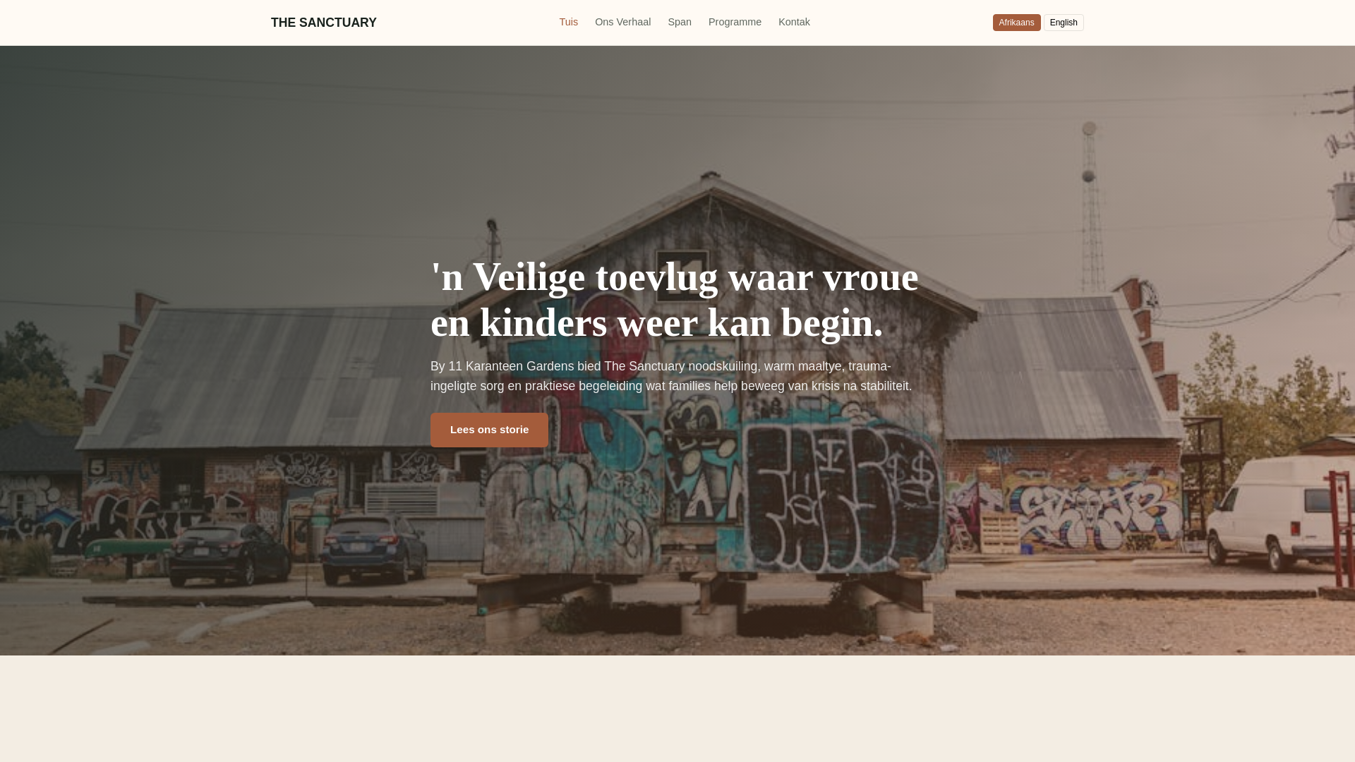 website screenshot of https://thesanctuary.click/