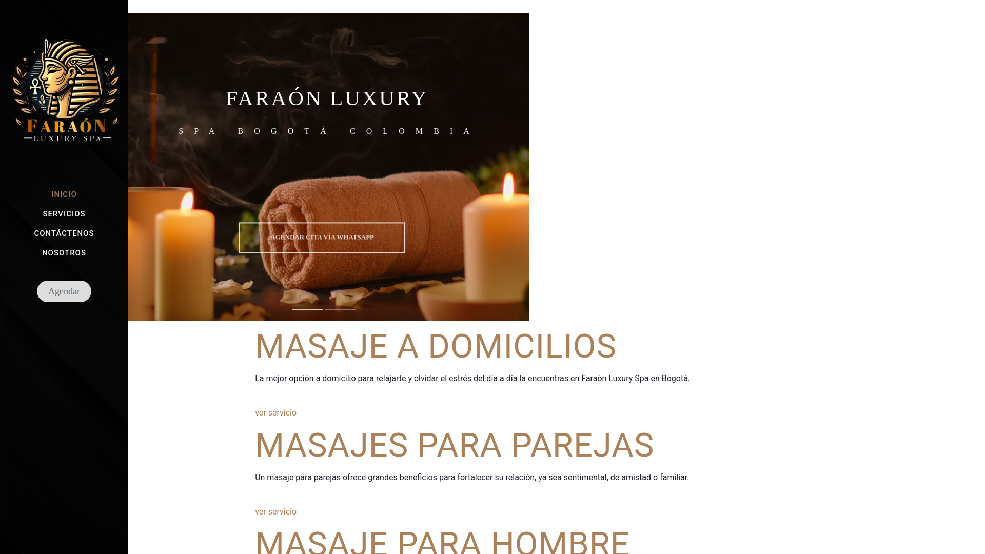 website screenshot of https://faraonluxury.com