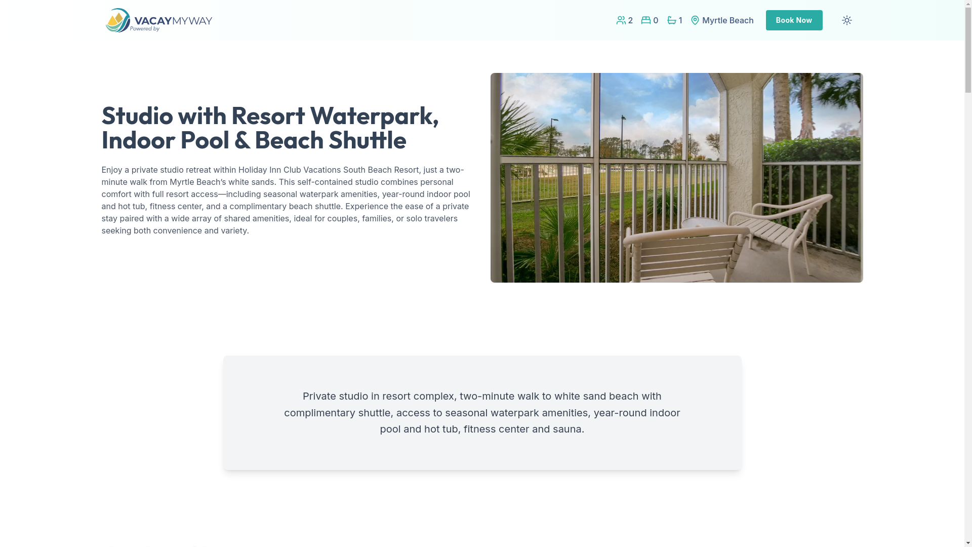 website screenshot of https://calmocean.rentals/