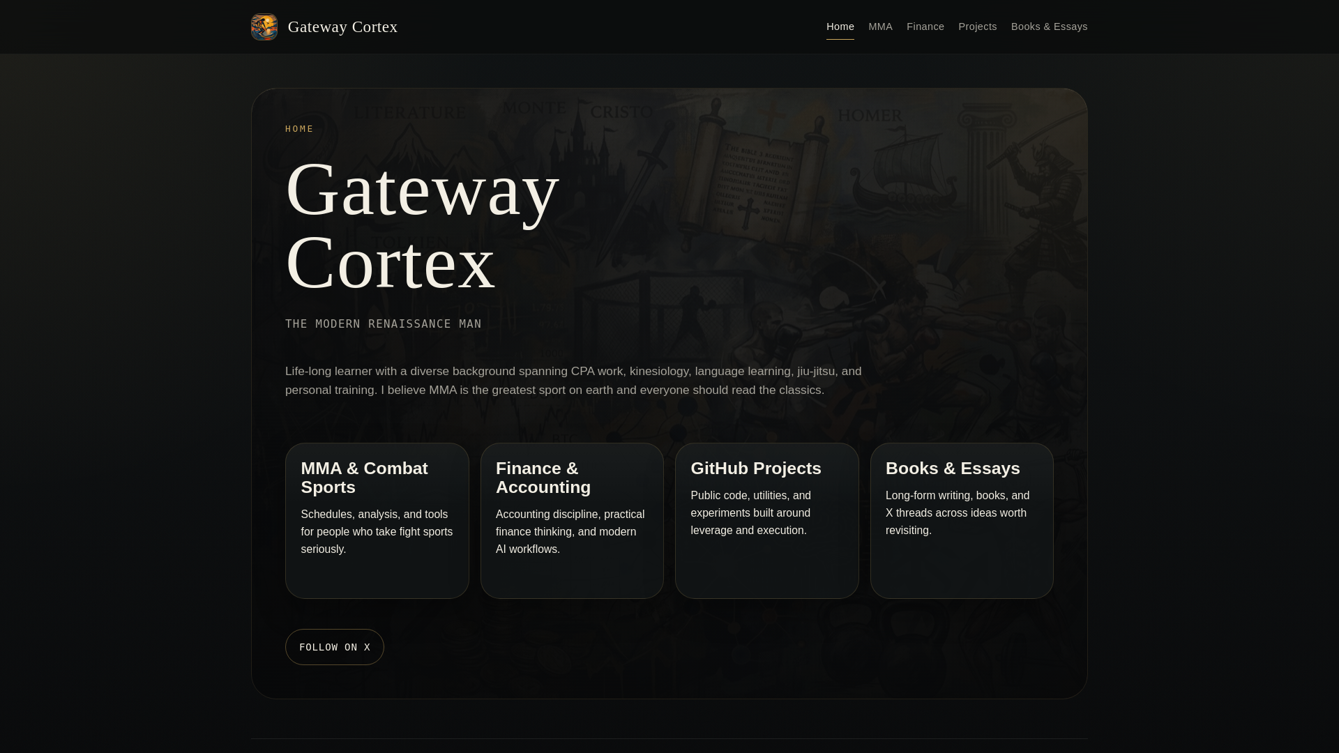 website screenshot of https://gatewaycortex.com/