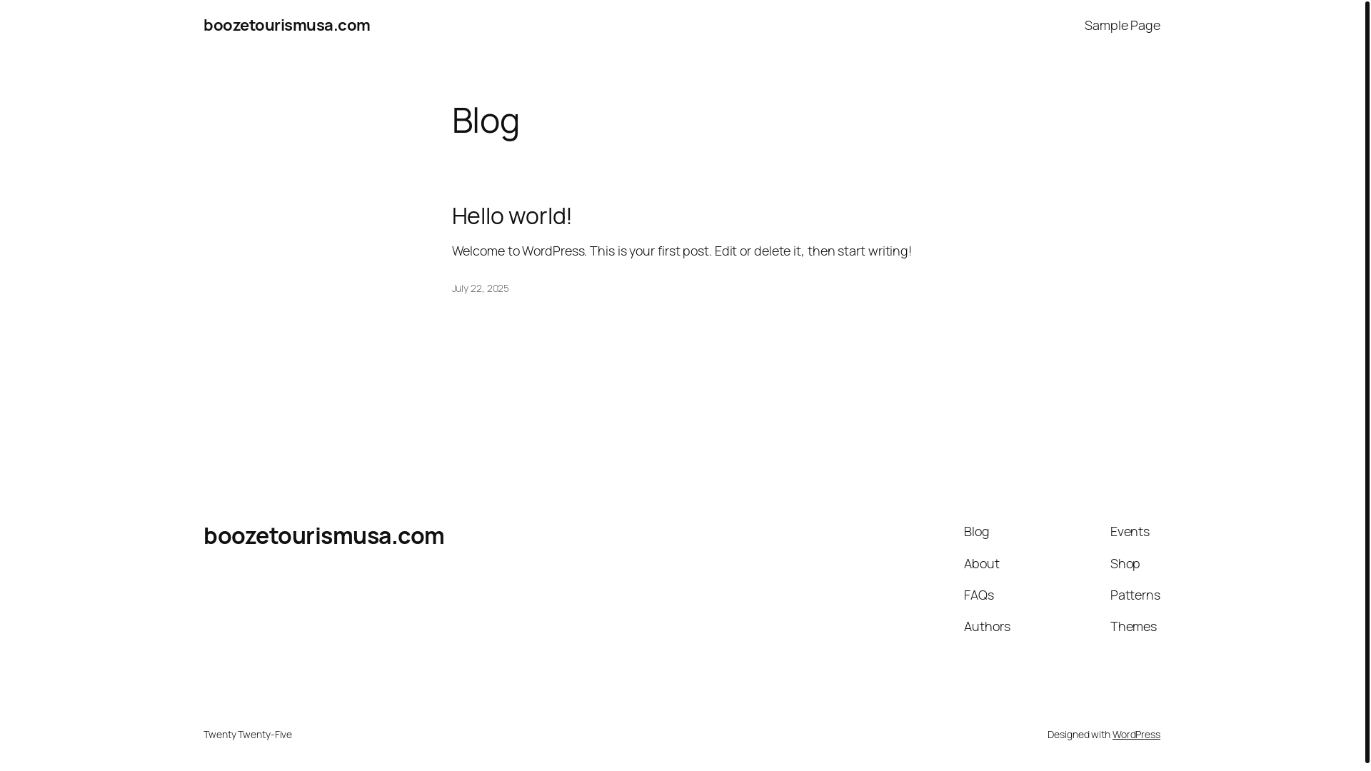 website screenshot of https://boozetourismusa.com/