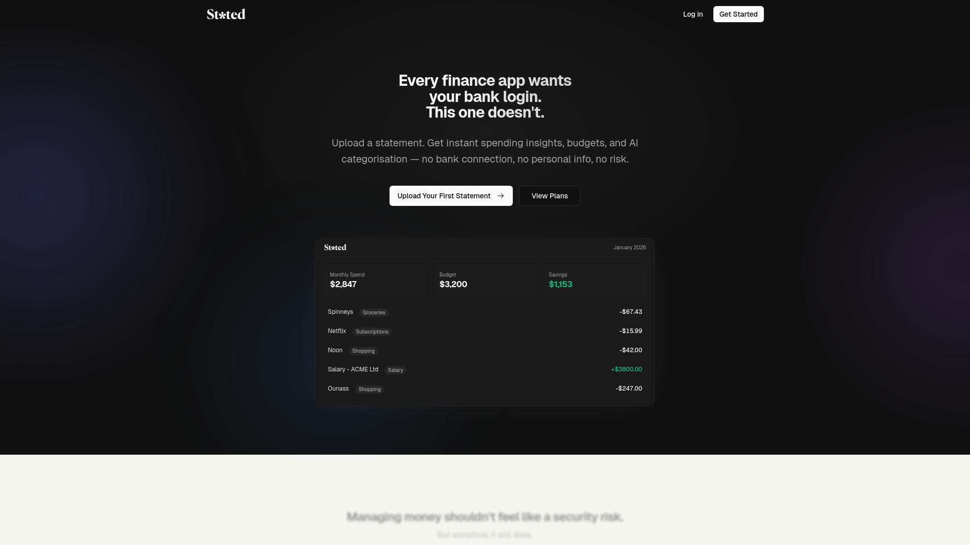 website screenshot of https://statedmoney.com/