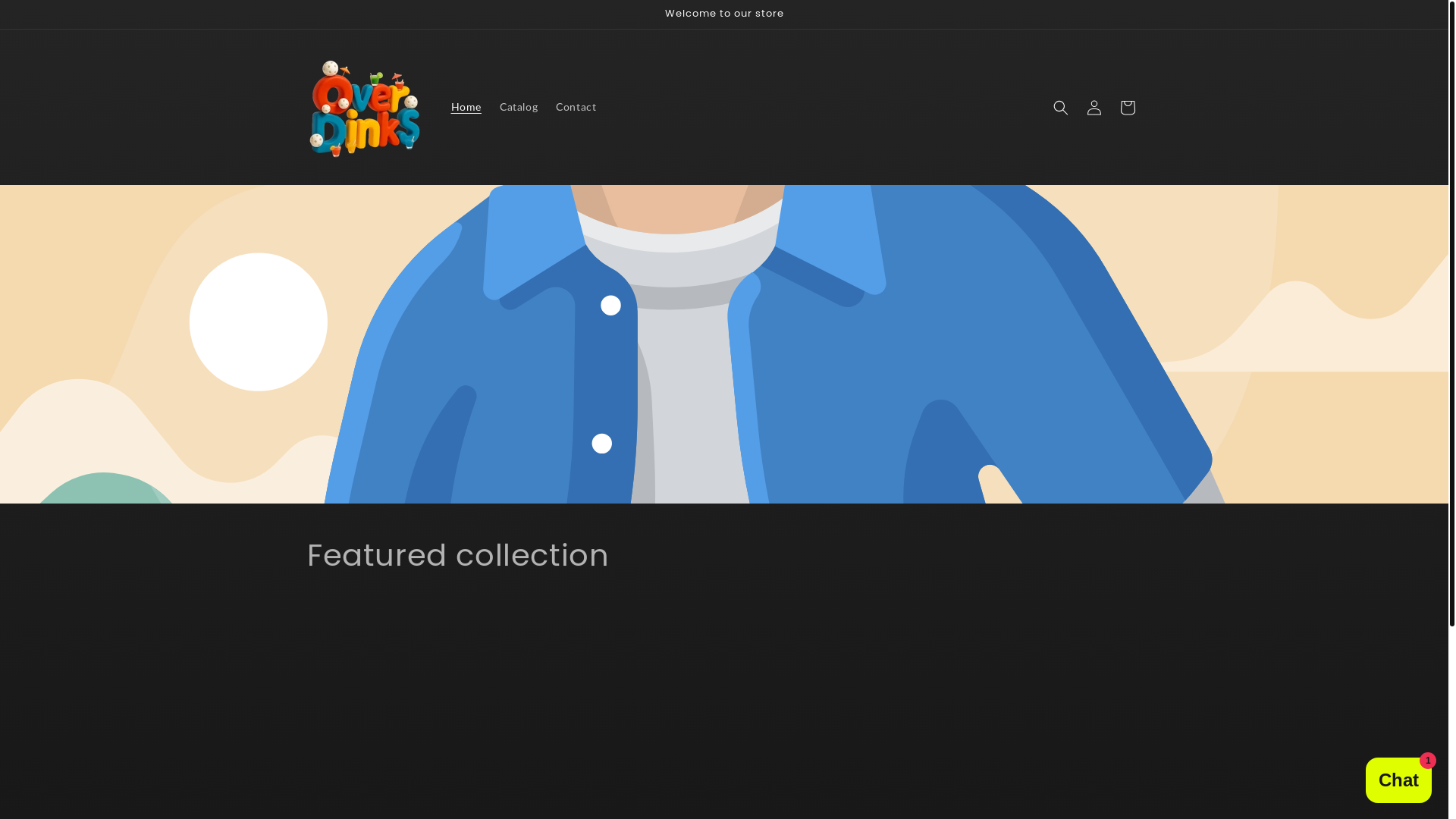 website screenshot of https://shopoverdinks.com/