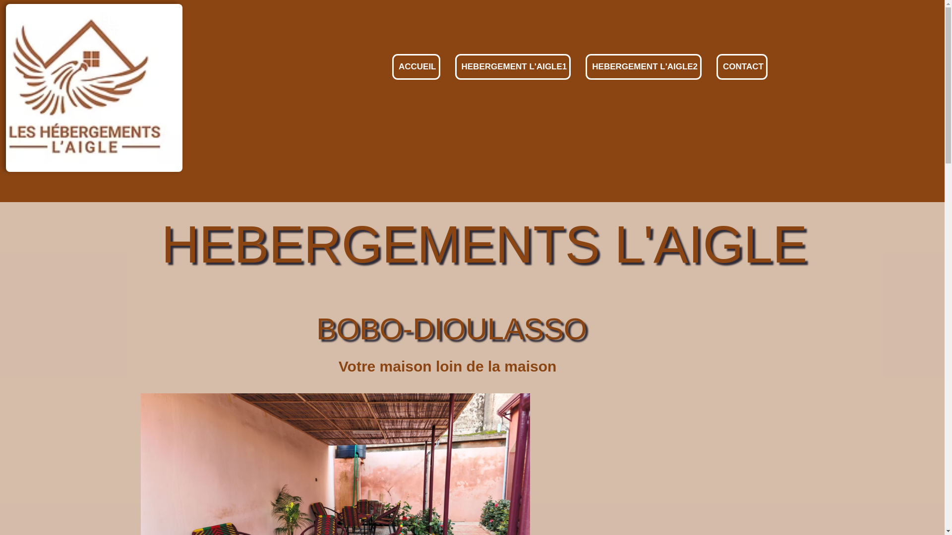 website screenshot of https://hebergementlaigle.com/