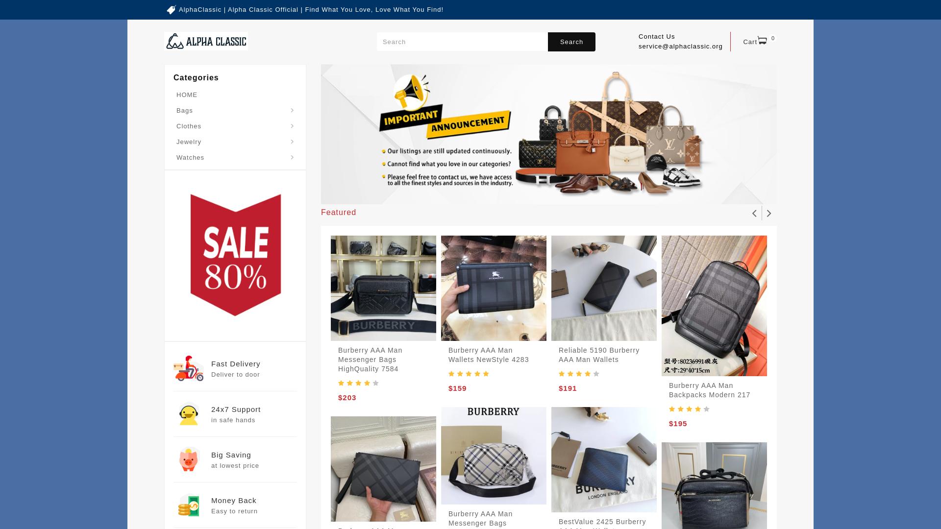 website screenshot of https://alphaclassic.org/