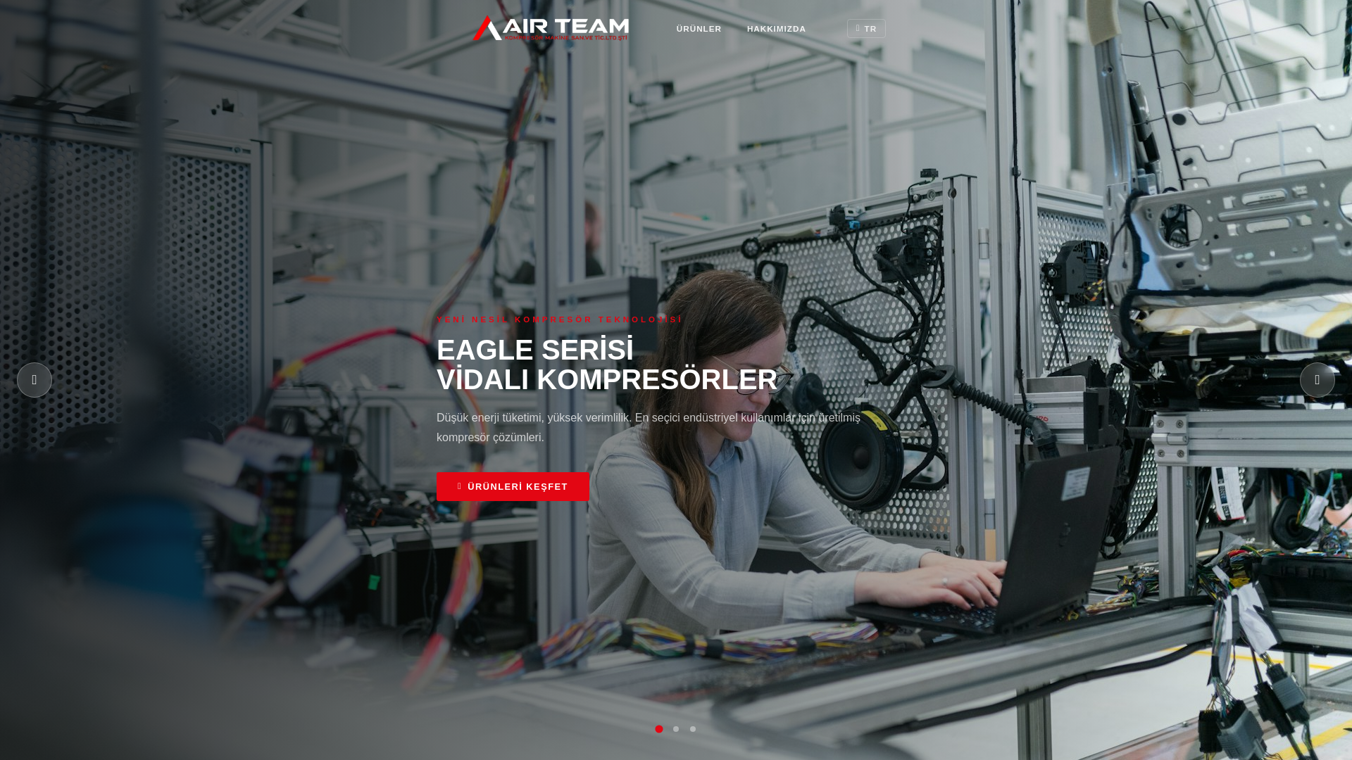 website screenshot of https://airteam.com.tr
