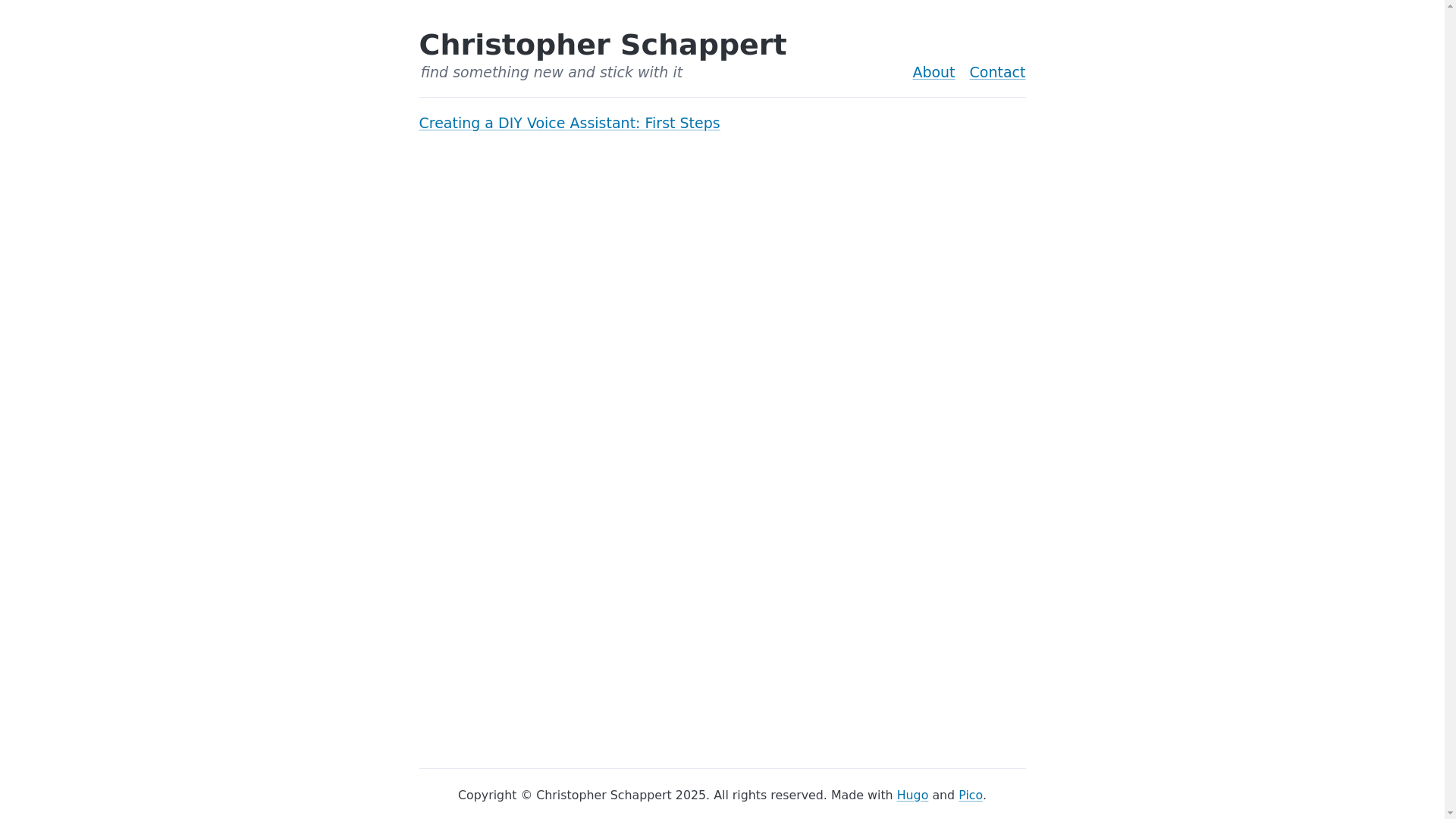 website screenshot of https://christopher-schappert.pages.dev/