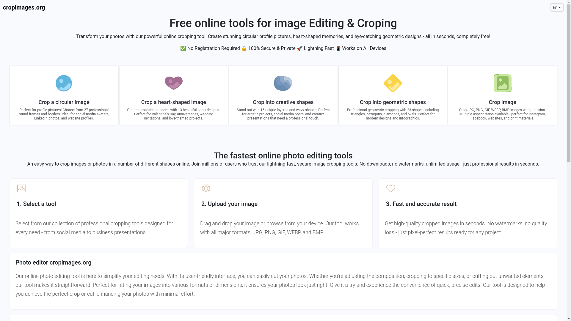 website screenshot of https://ctopimages.pages.dev/