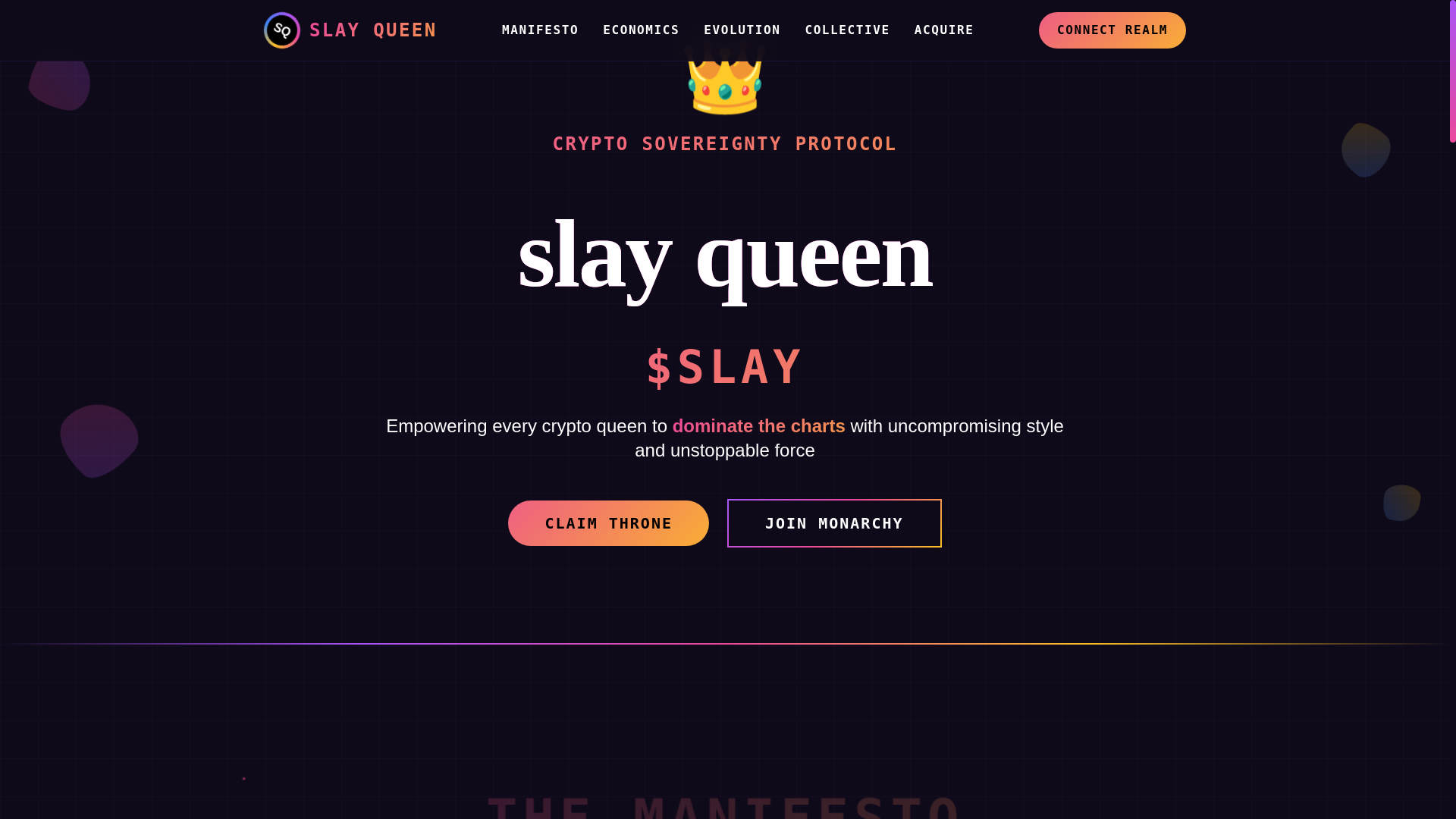 website screenshot of https://slayqueen-test.online/