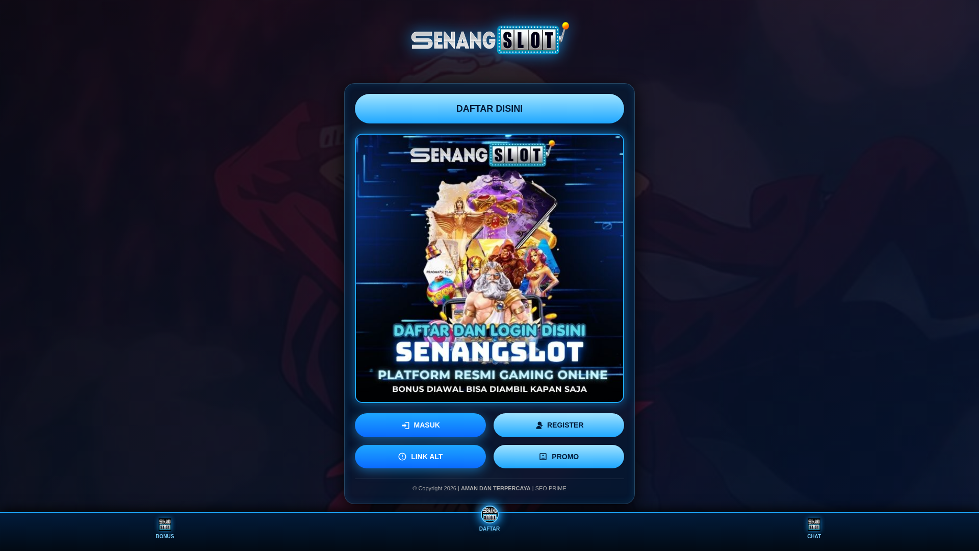 website screenshot of https://senangslot-resmi.pages.dev/