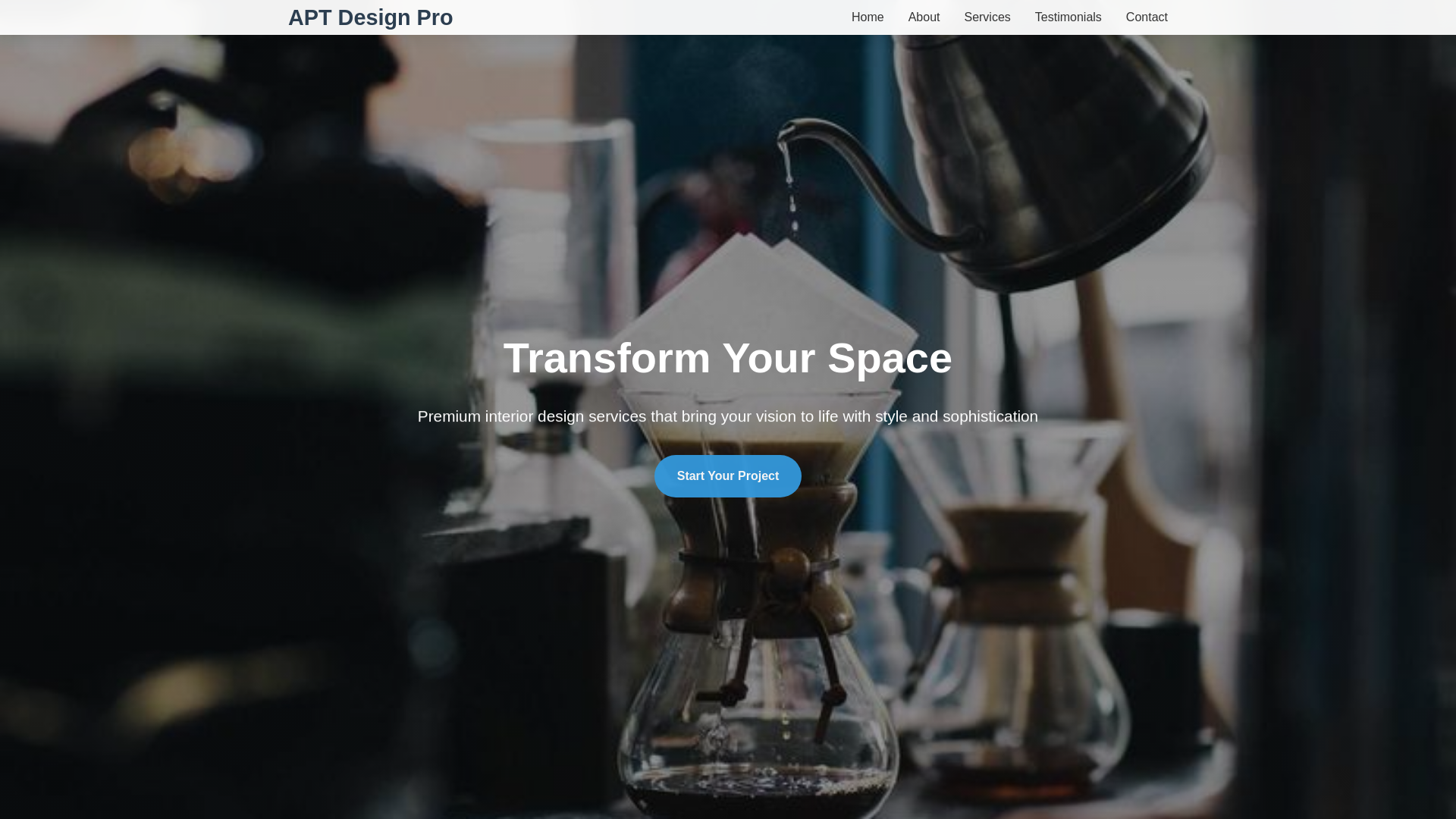website screenshot of https://aptdesignpro.click