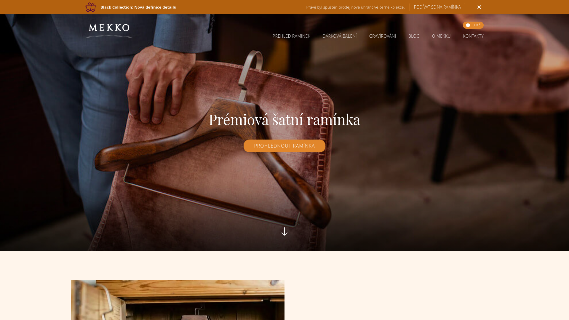 website screenshot of https://www.mekko.cz