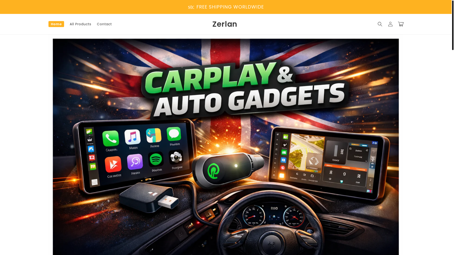 website screenshot of https://zerlan.store/