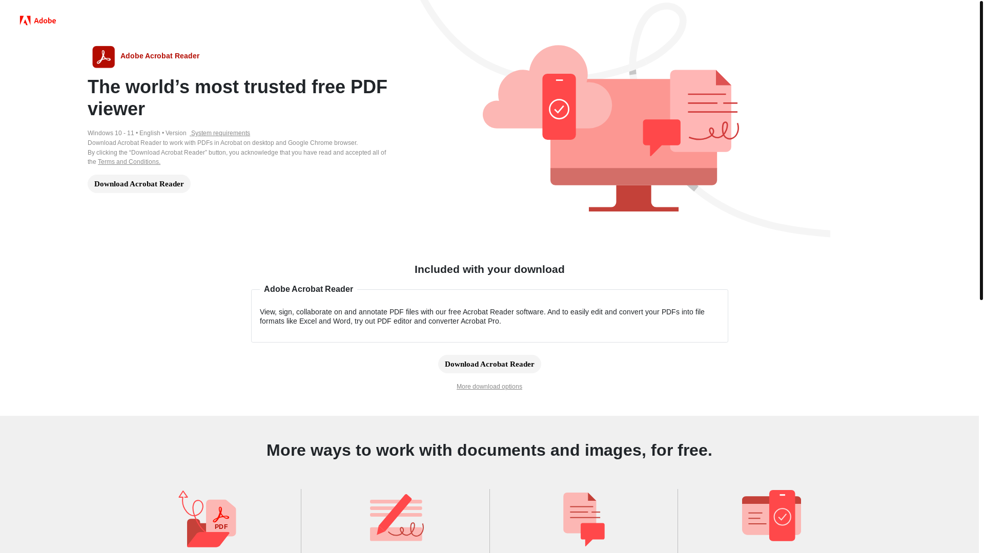 website screenshot of http://www.adobe.com/products/acrobat/readstep.html