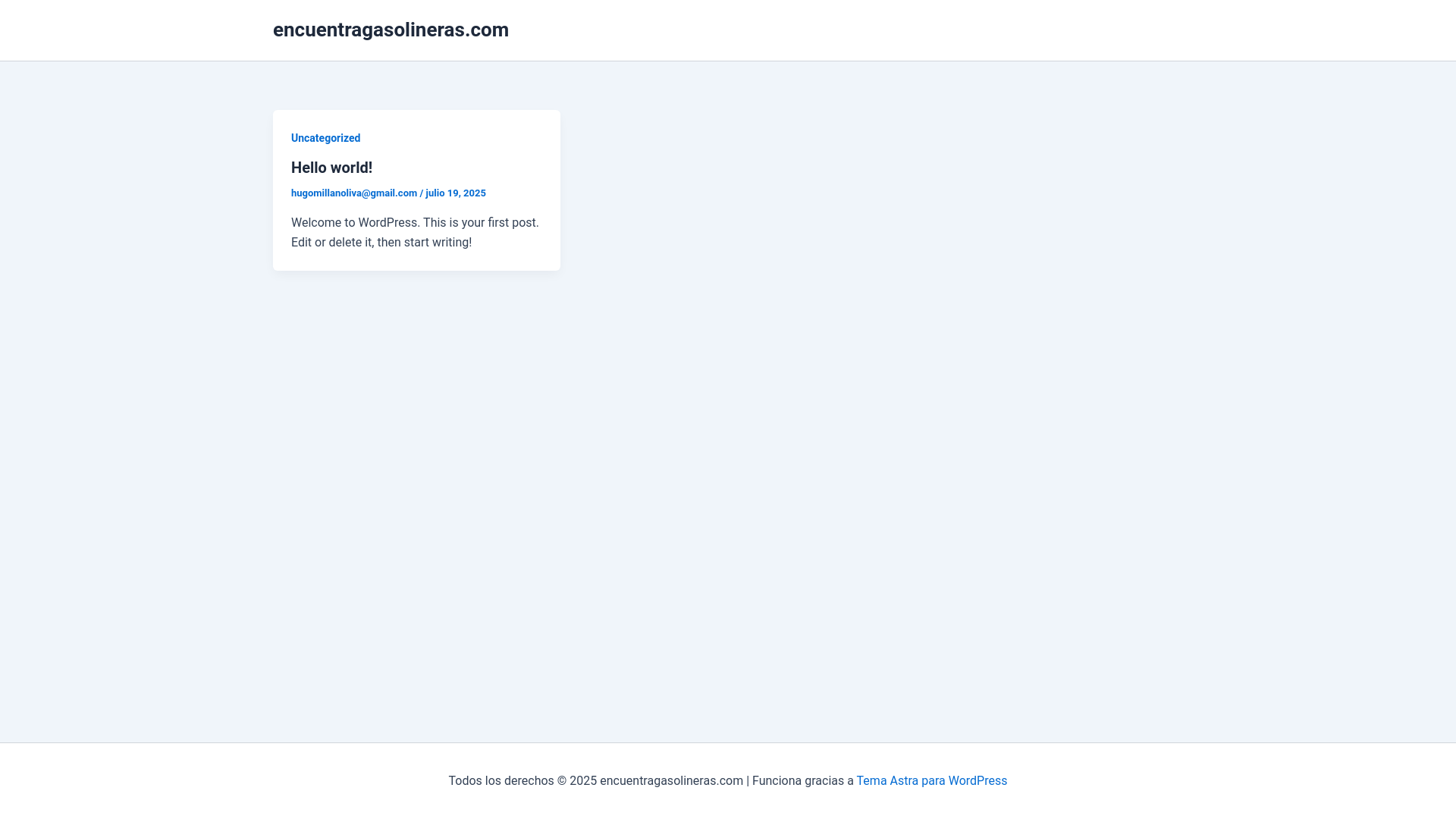 website screenshot of https://encuentragasolineras.com/