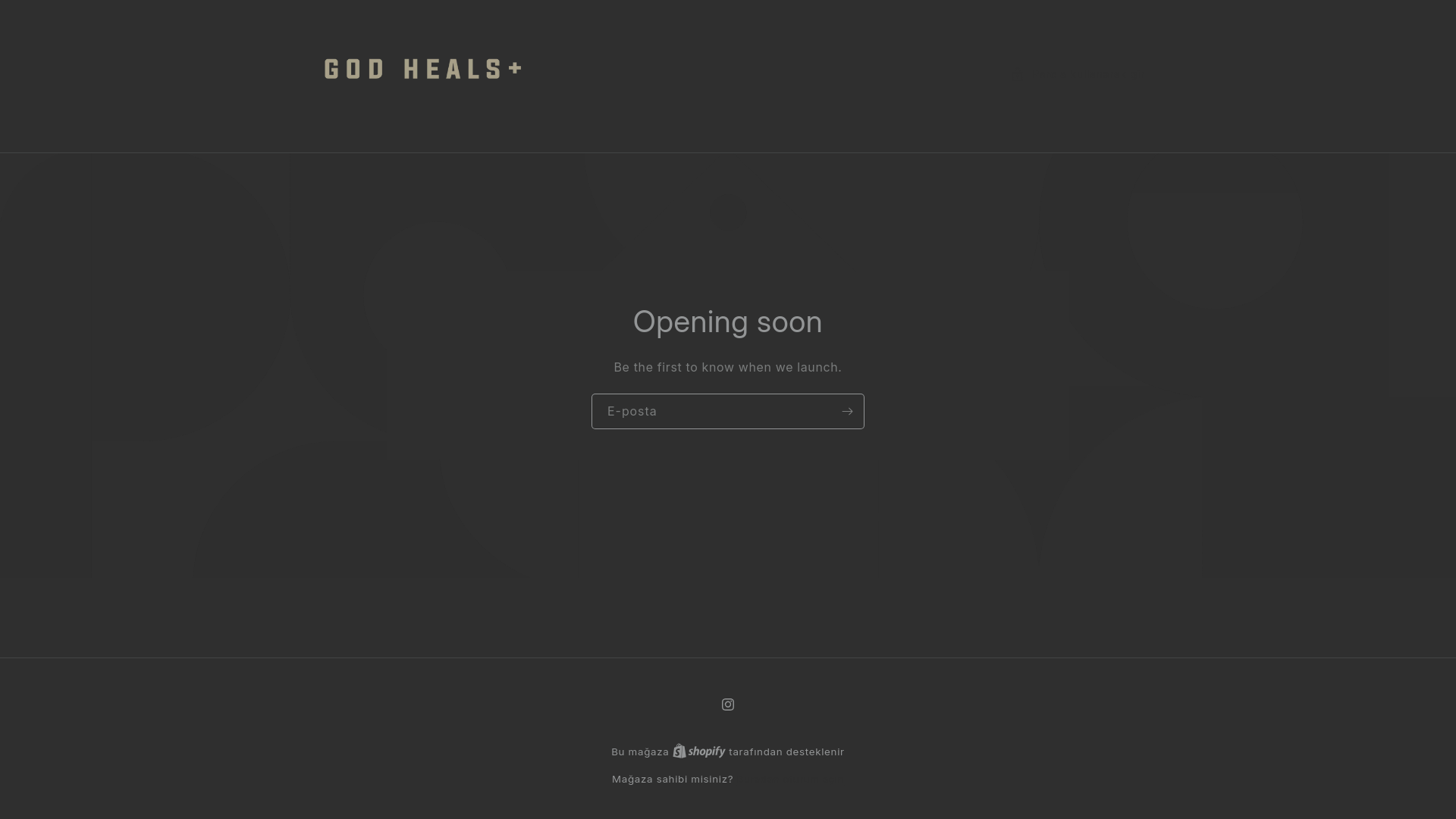 website screenshot of https://godheals.shop/