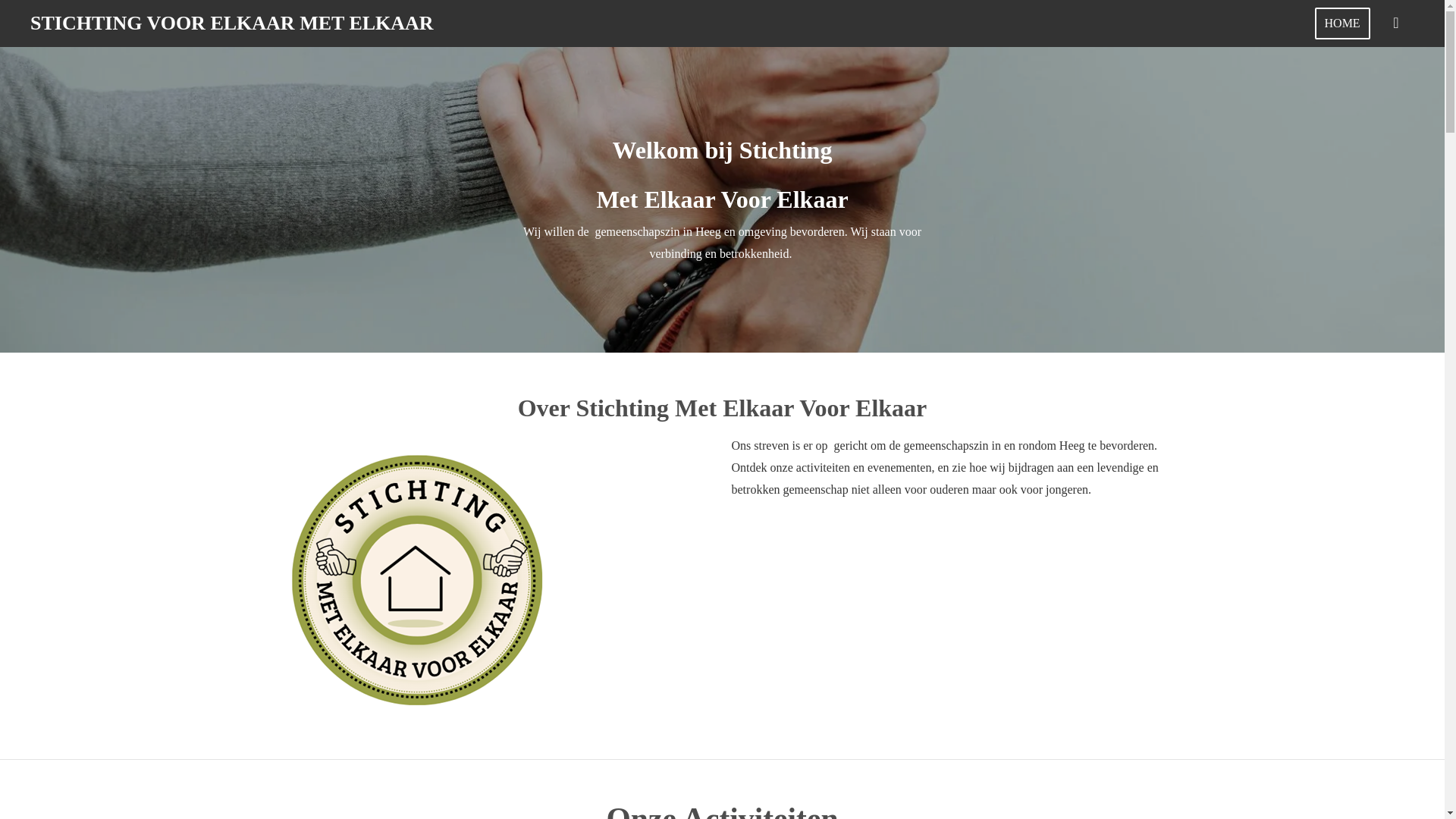 website screenshot of https://stichtingmetelkaarvoorelkaar.nl/