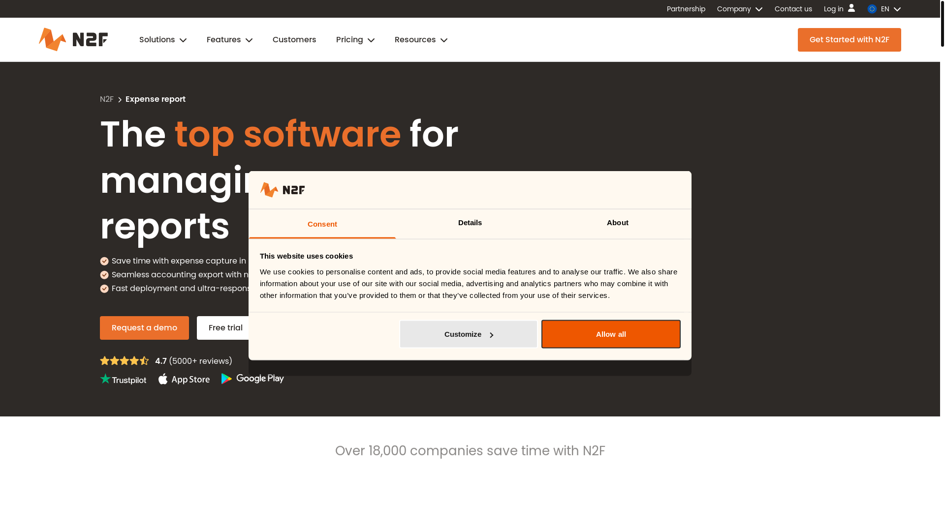 website screenshot of https://workwithn2f.com/