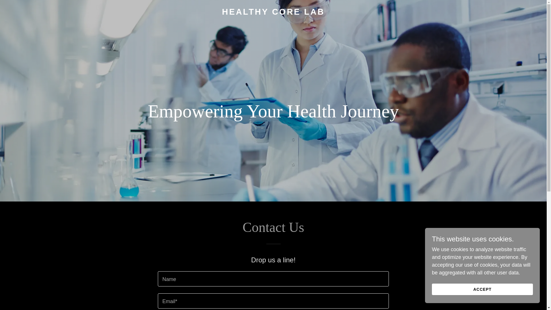 website screenshot of https://healthycorelab.com/