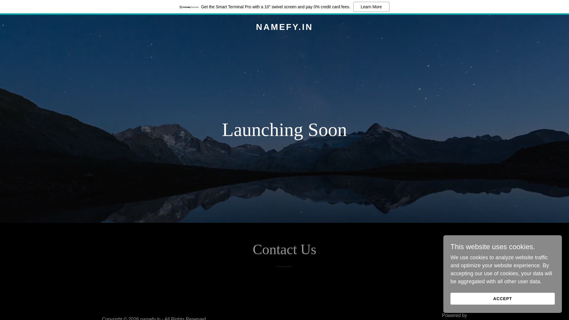 website screenshot of https://namefy.in/