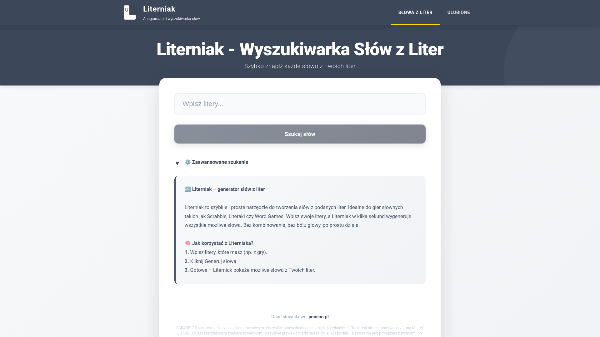website screenshot of https://literniak.pages.dev/