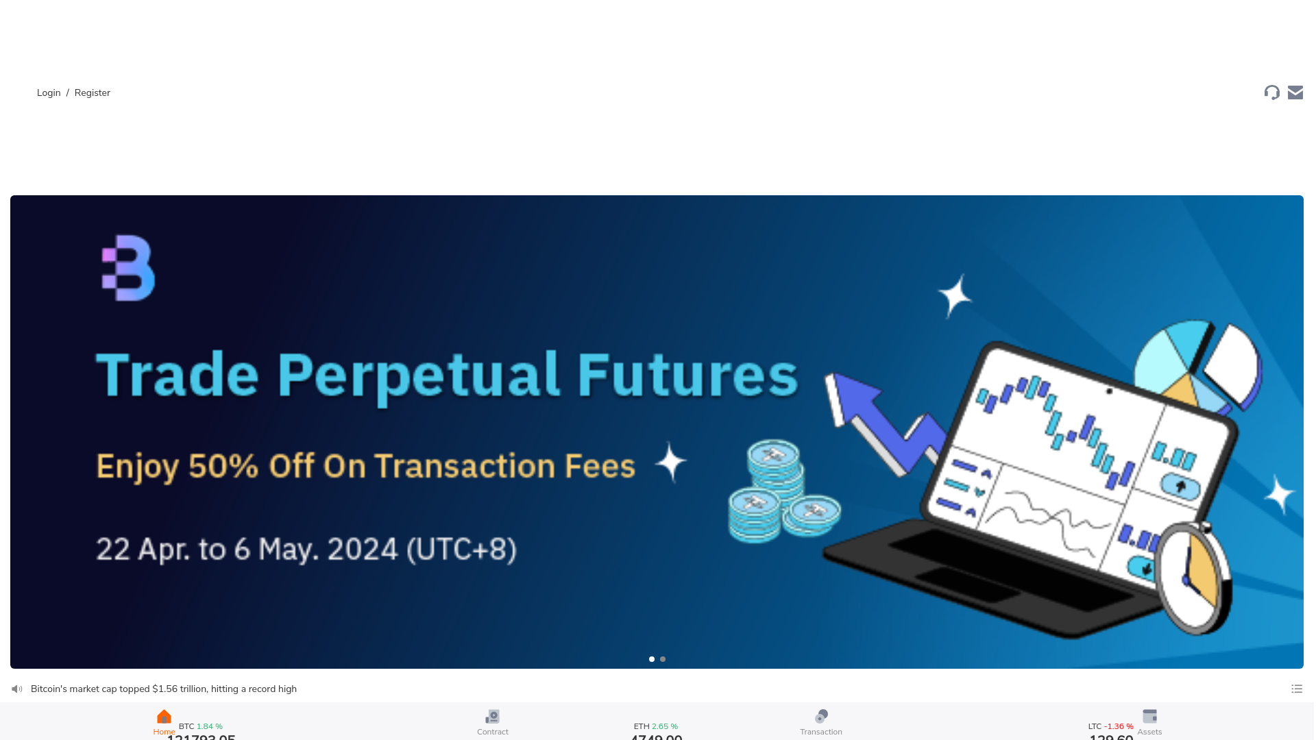 website screenshot of https://bitvenuex.top/