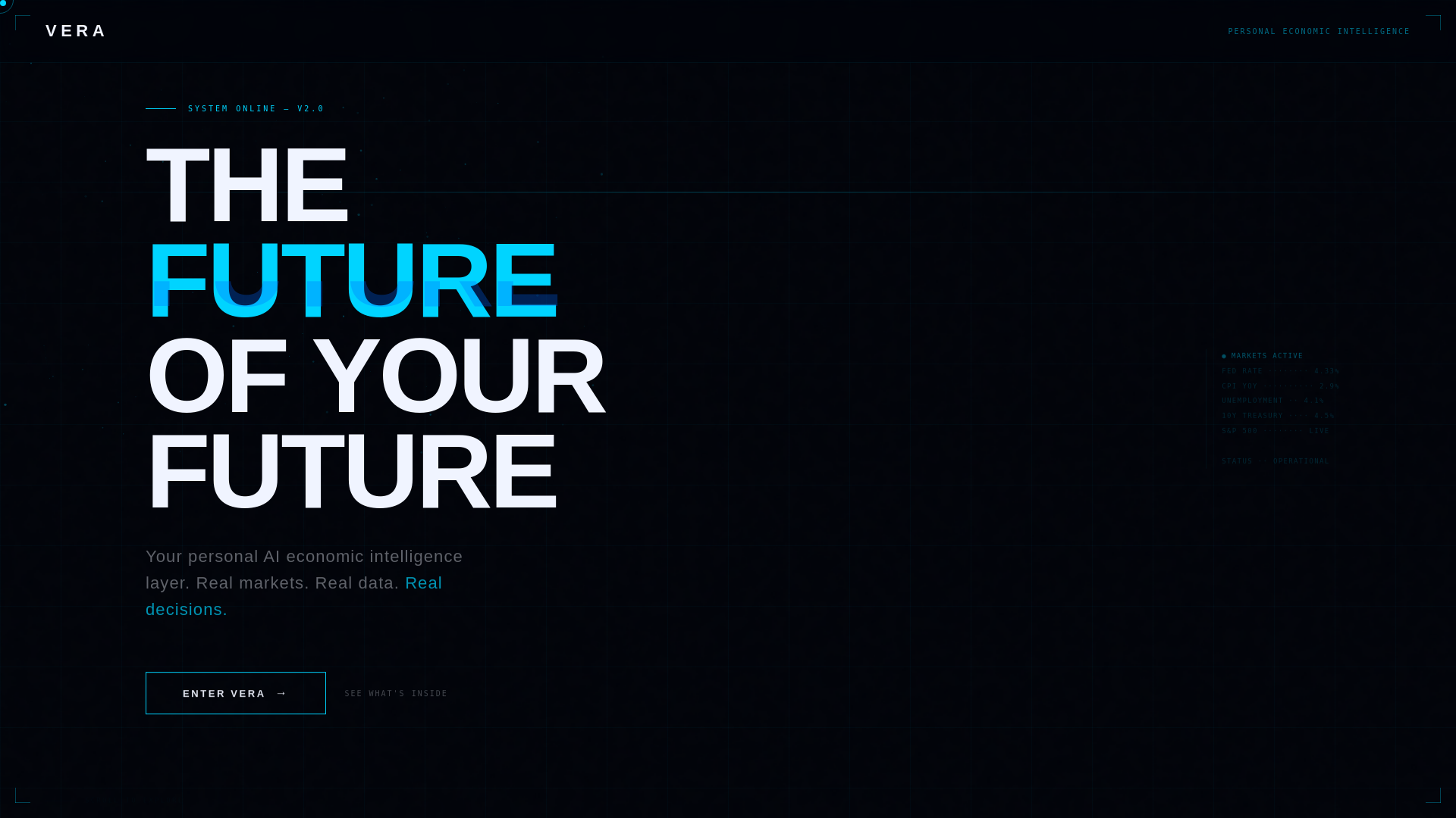 website screenshot of https://vera-intelligence.pages.dev/