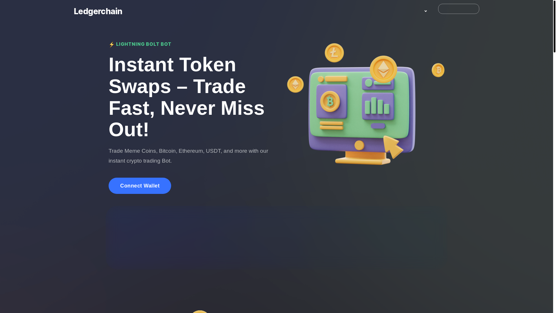 website screenshot of https://ledgerchains.com/