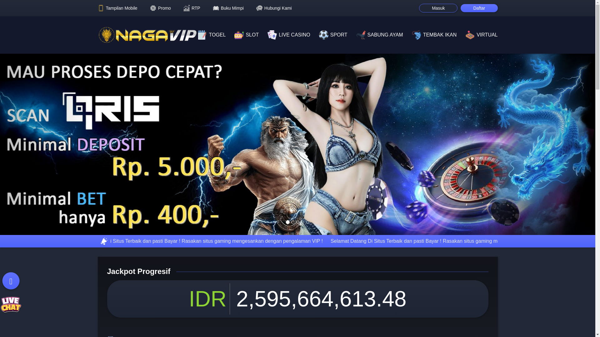 website screenshot of https://nagavip.digital/