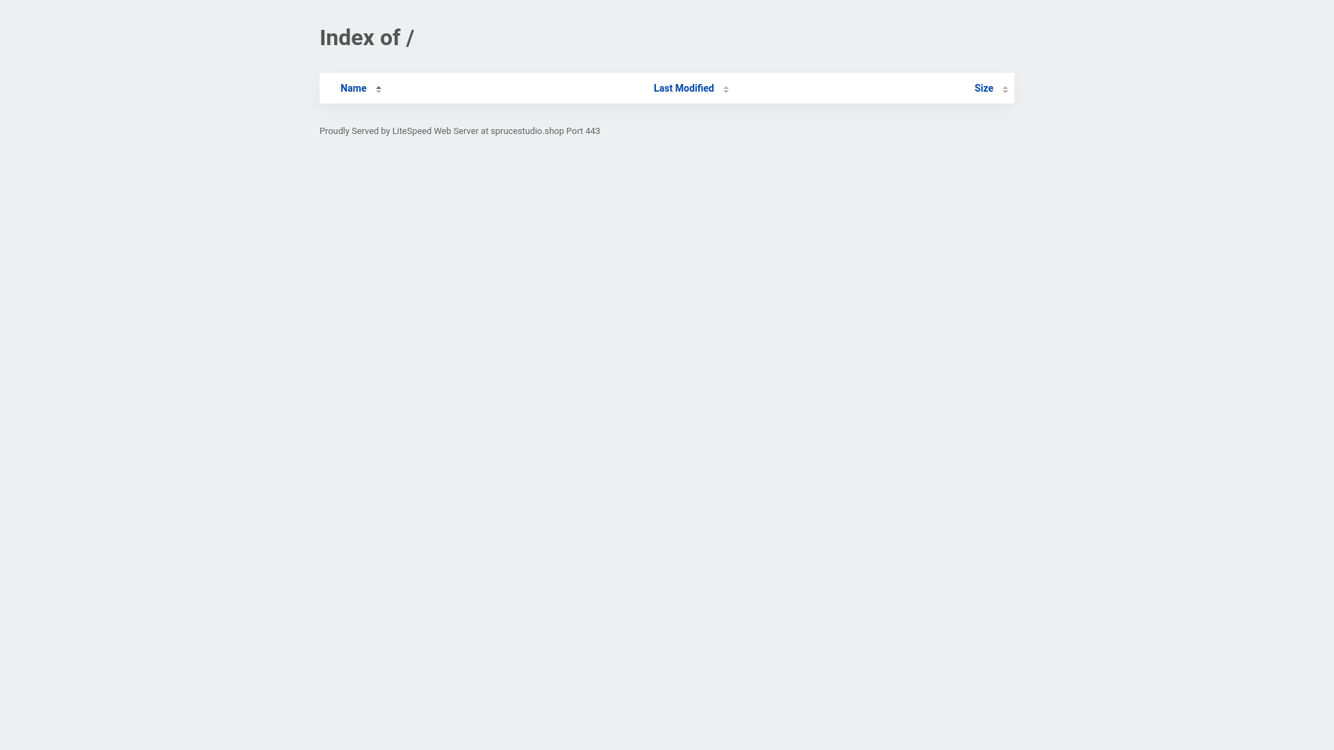 website screenshot of https://sprucestudio.shop/