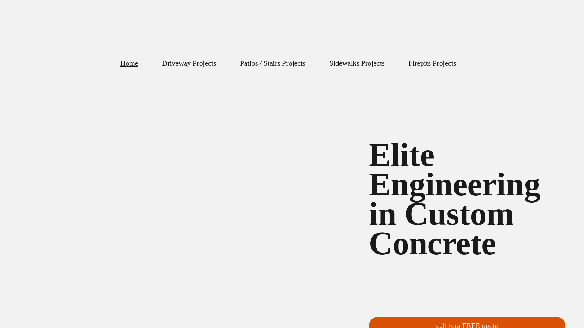 website screenshot of https://heilscustomconcrete.com/