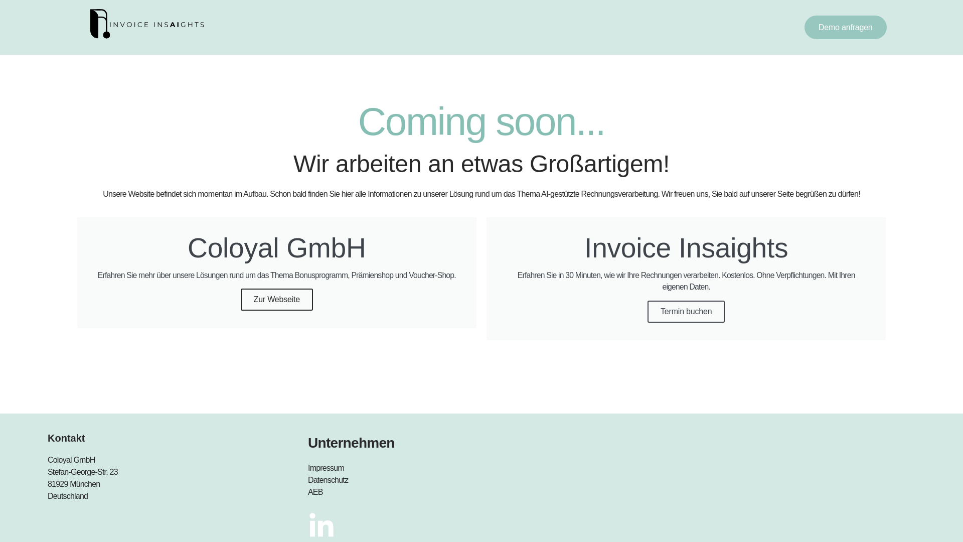 website screenshot of https://invoice-insaights.com