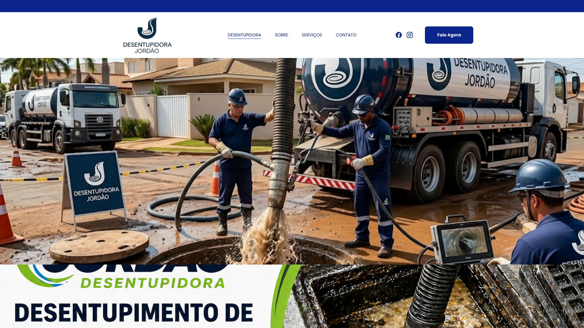 website screenshot of https://jordaodesentupidoragoiania.com.br/