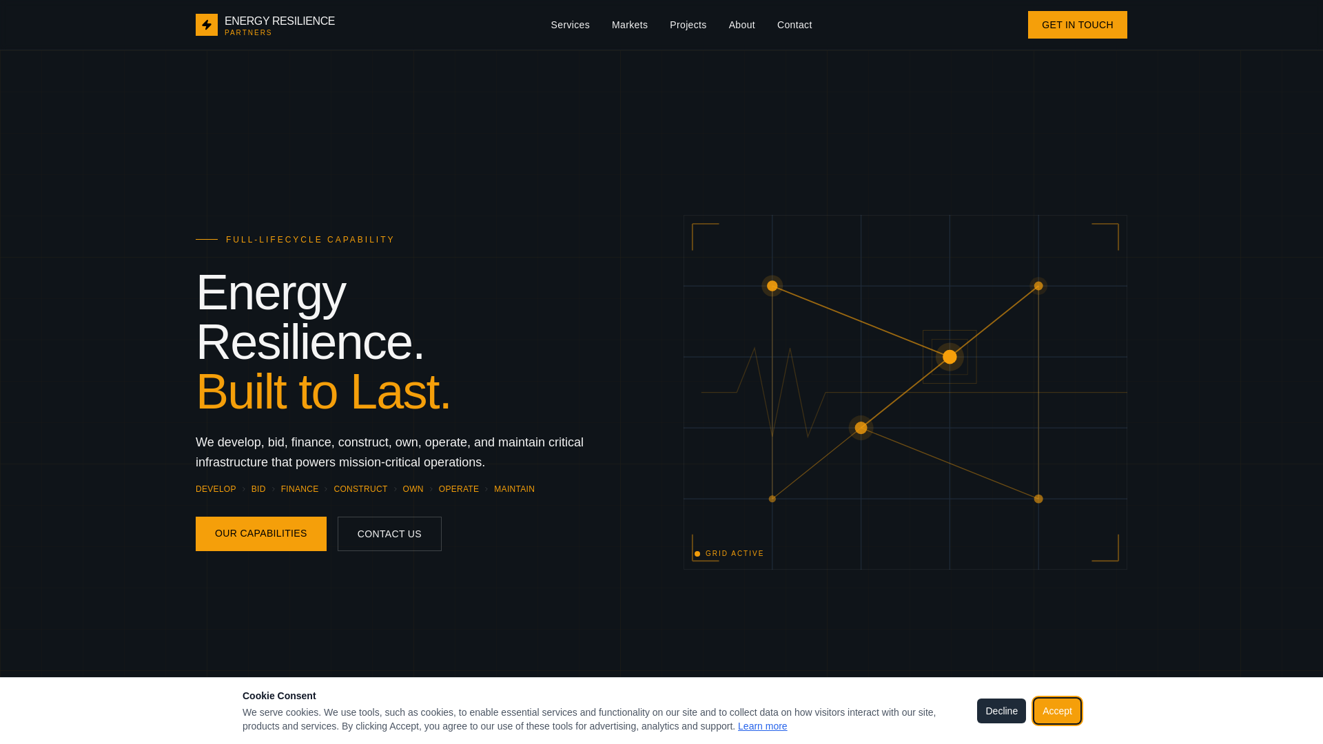 website screenshot of https://energyresiliencepartners.org/