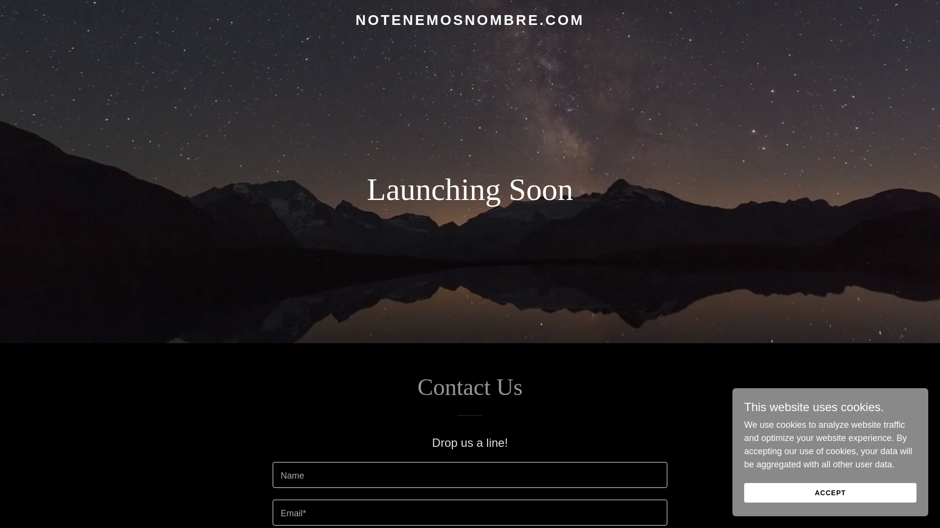website screenshot of https://notenemosnombre.com