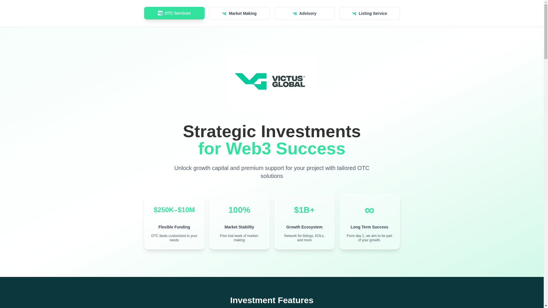 website screenshot of https://victusglobaldecks.com/
