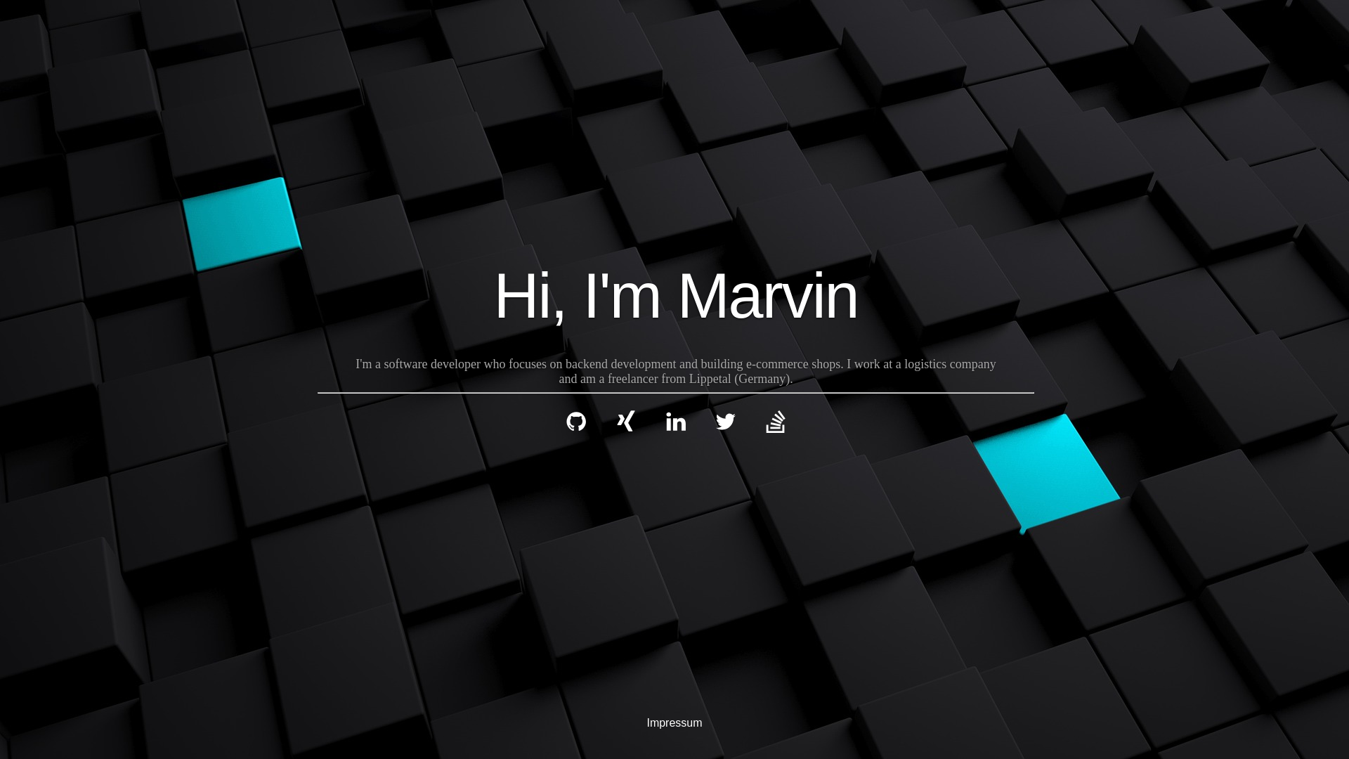 website screenshot of https://marvincaspar.pages.dev/
