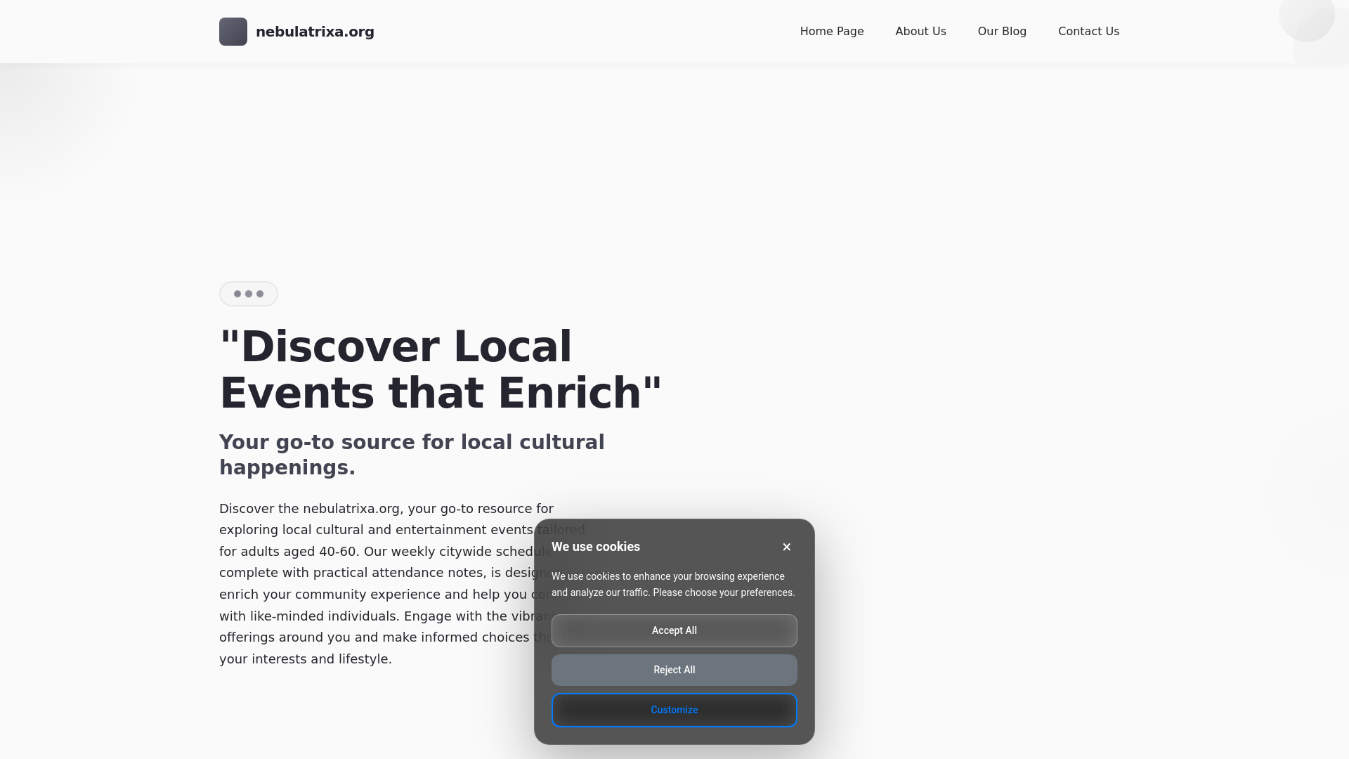 website screenshot of https://nebulatrixa.org/