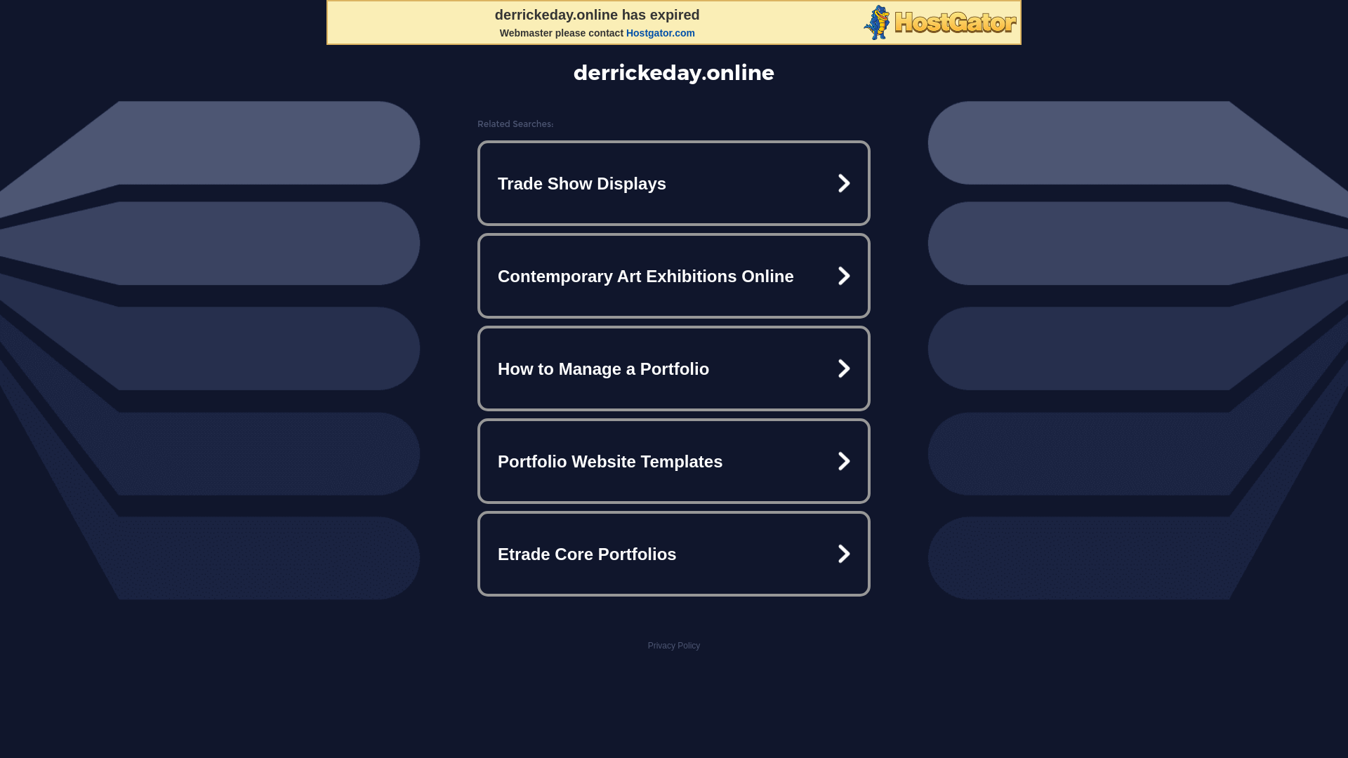website screenshot of https://derrickeday.online/