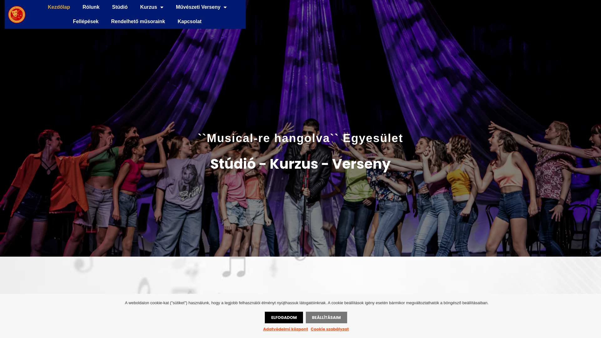 website screenshot of https://musicalkurzus.hu