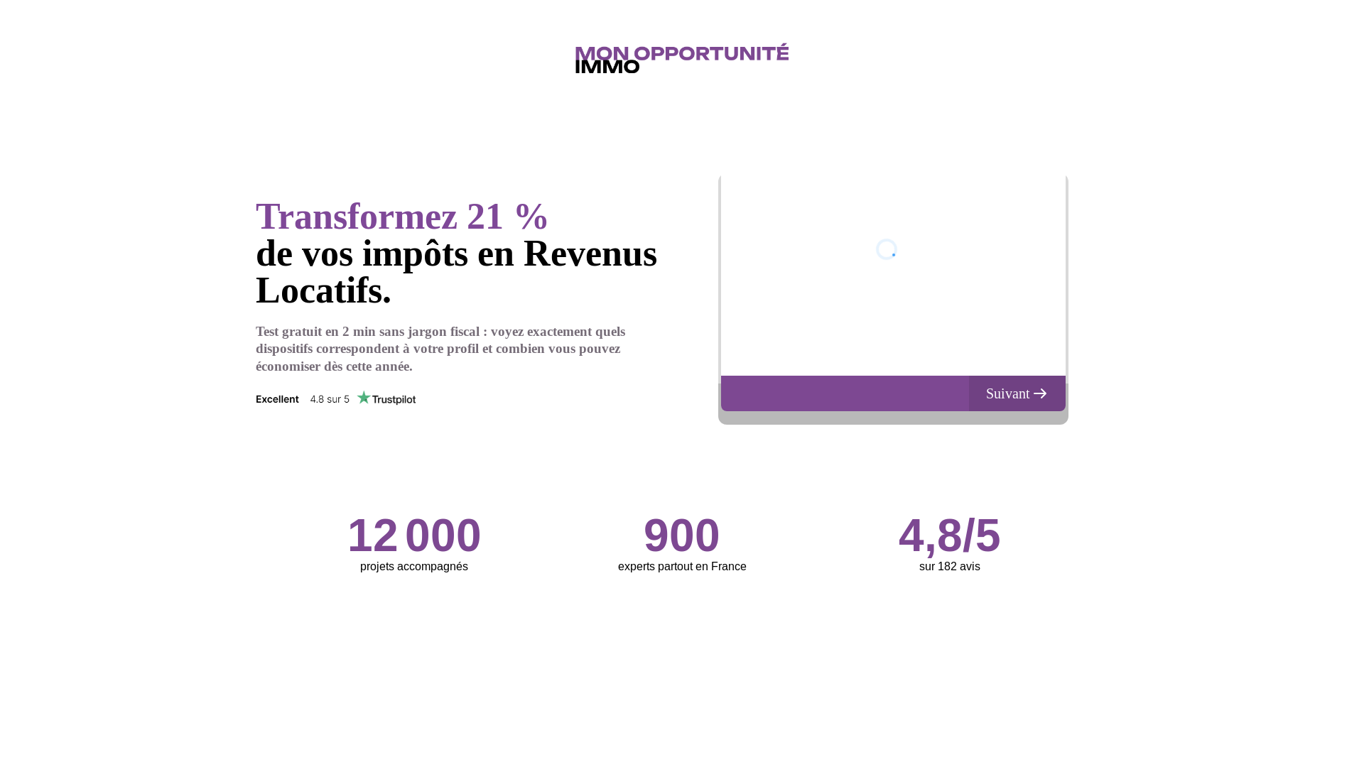 website screenshot of https://mon-opportunite-immo.fr/