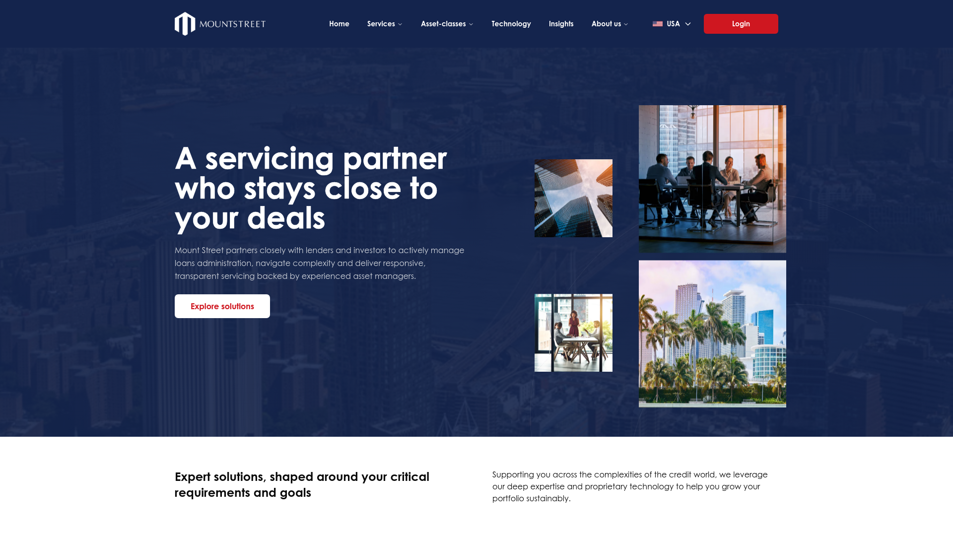 website screenshot of https://mountstreet.com/