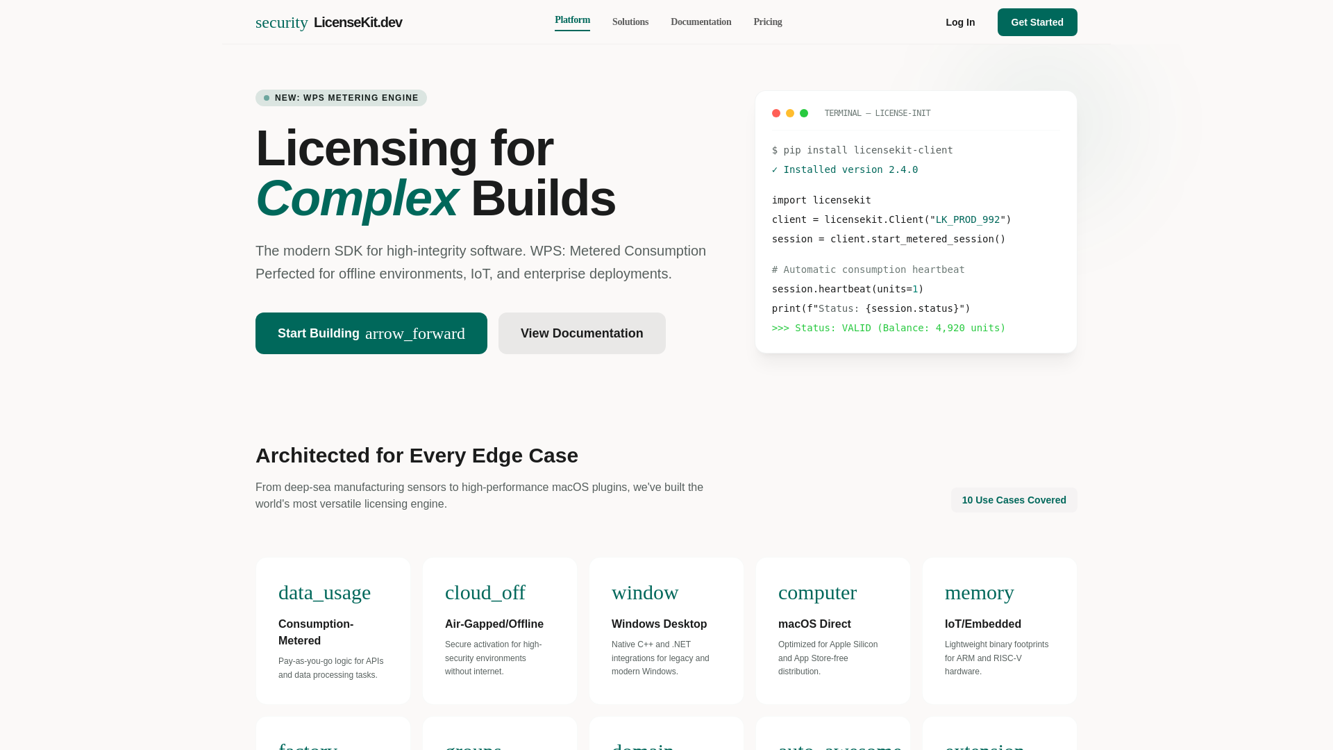 website screenshot of https://licensekit-landing.pages.dev/