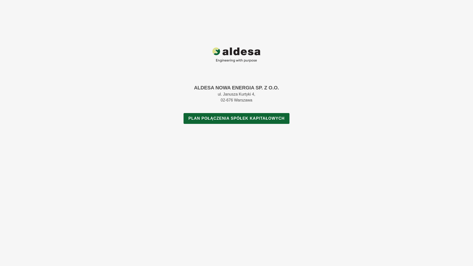 website screenshot of https://aldesanowaenergia.pl