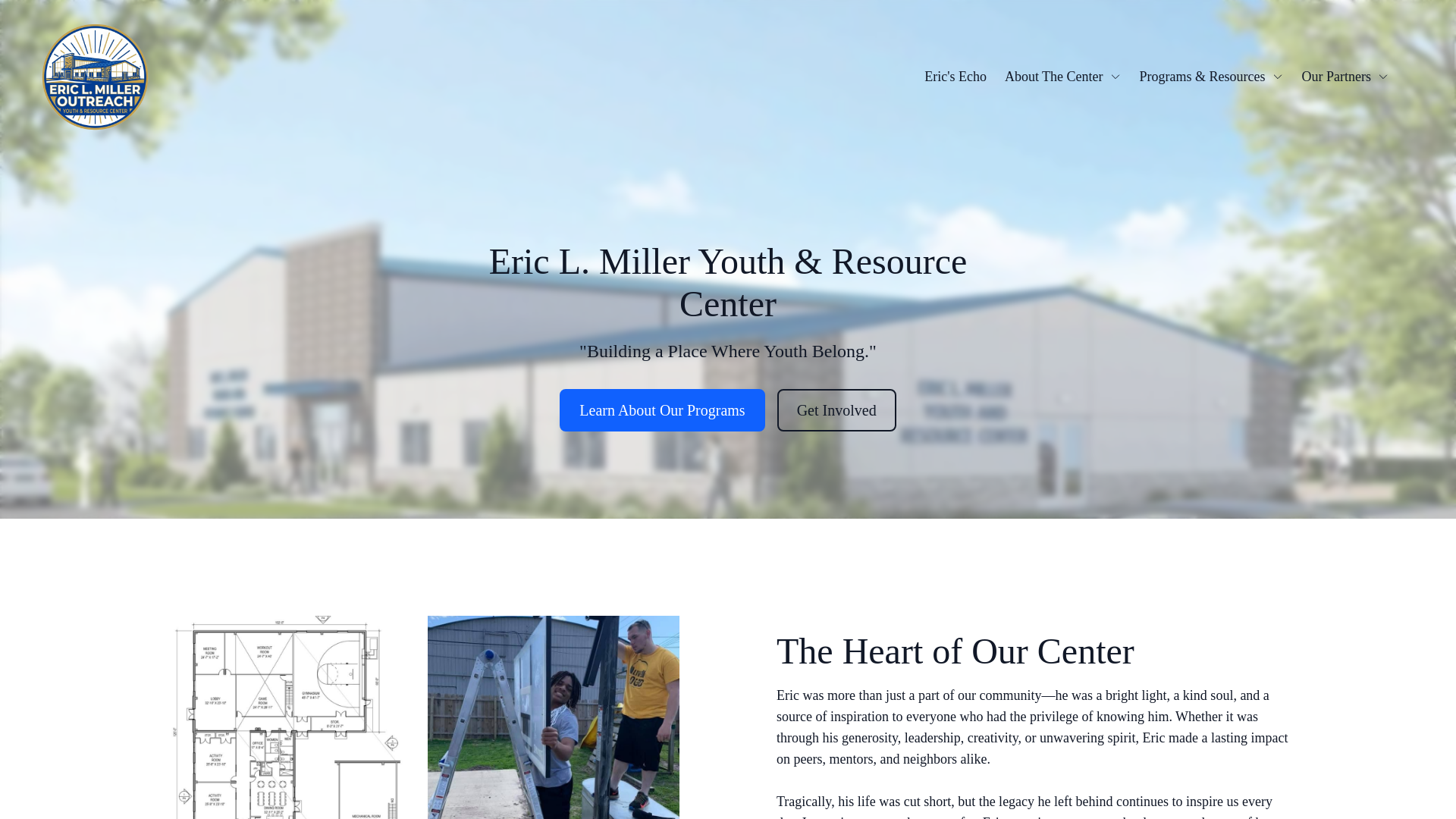 website screenshot of https://ericlmilleroutreach.com/