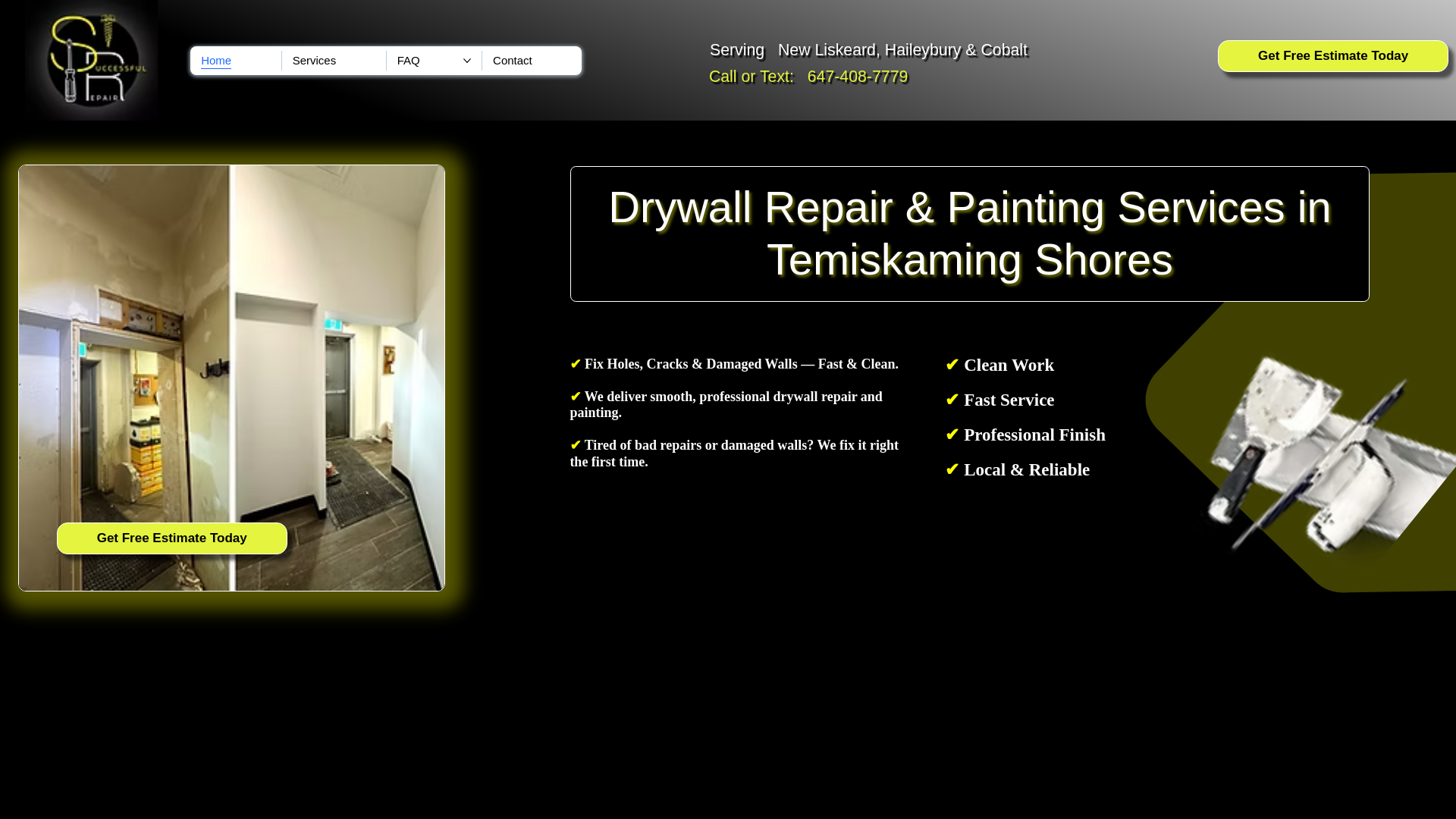 website screenshot of https://successful-repair.ca