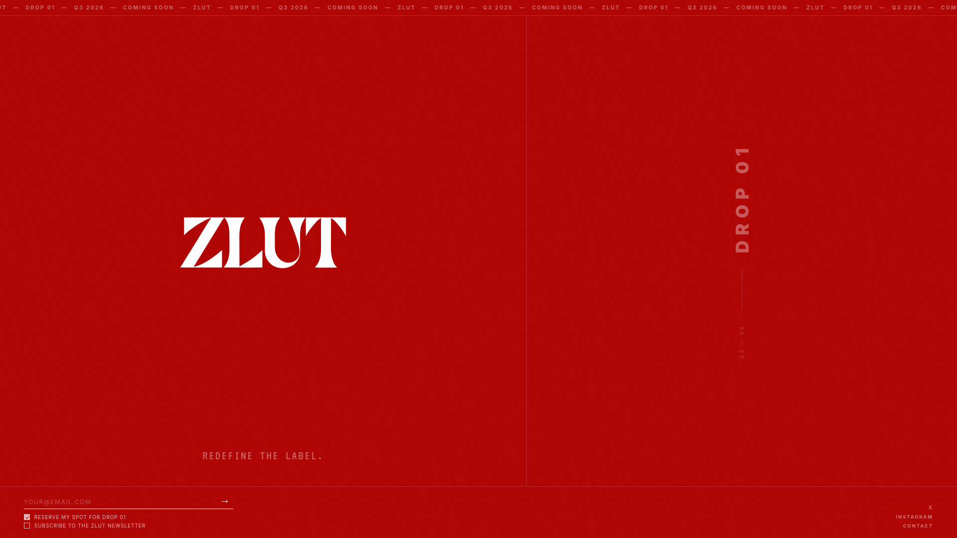 website screenshot of https://zlutstudios.com