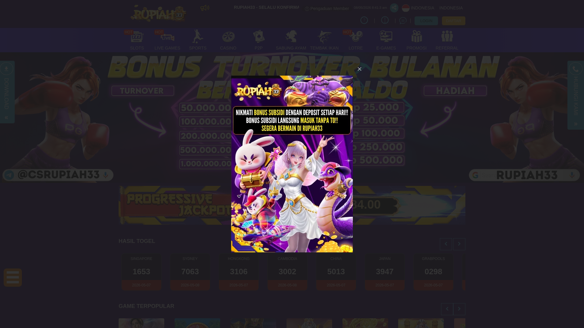 website screenshot of https://rupiah33alt8.shop/